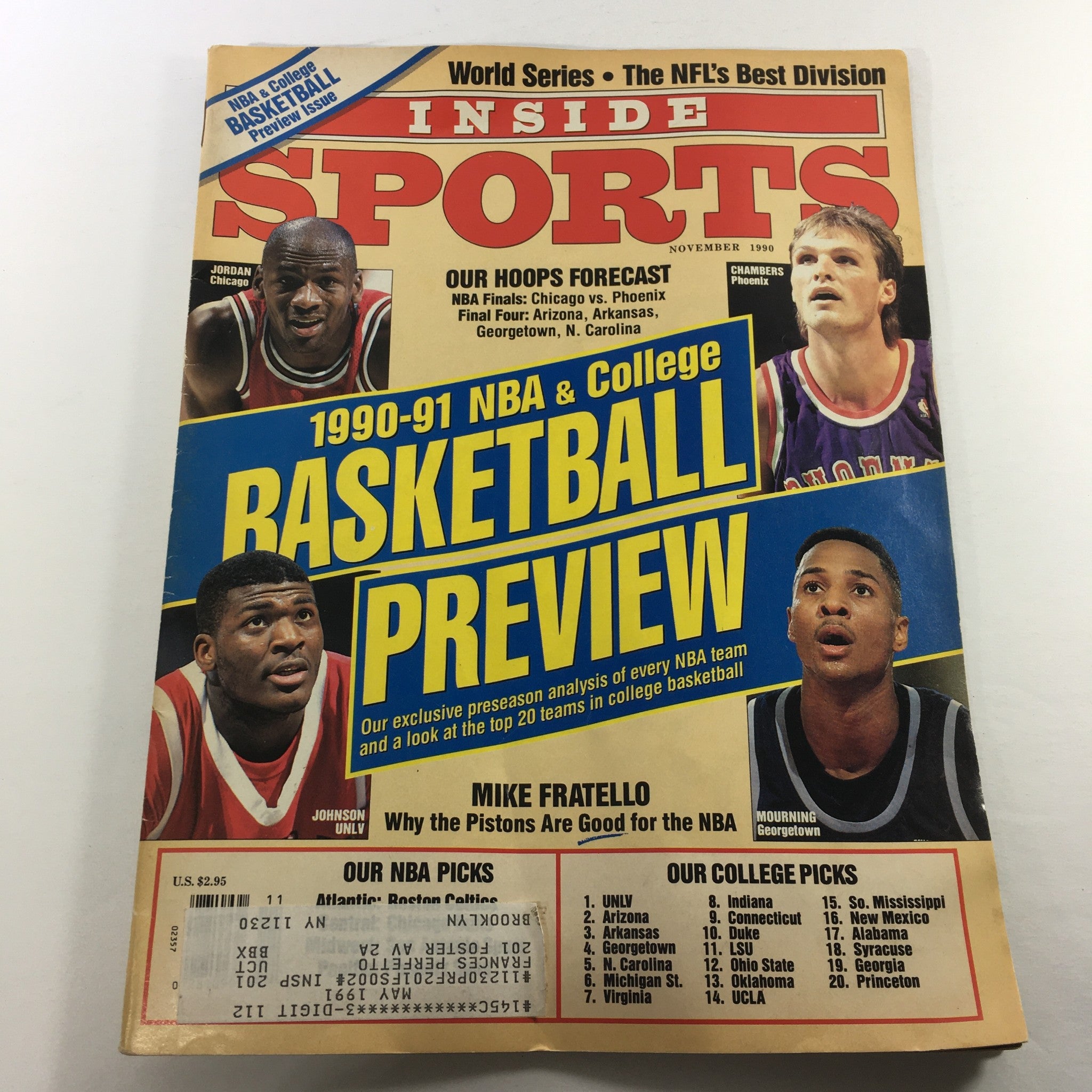 VTG Inside Sports Magazine November 1990 - NBA's Michael Jordan & Sean Chambers