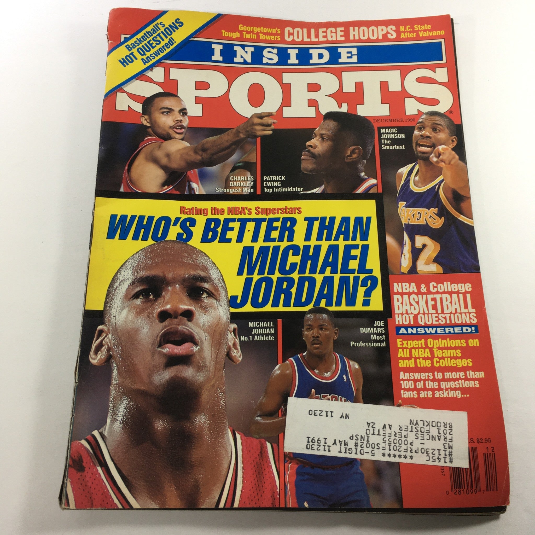 VTG Inside Sports Magazine December 1990 - NBA's Michael Jordan & Magic Johnson