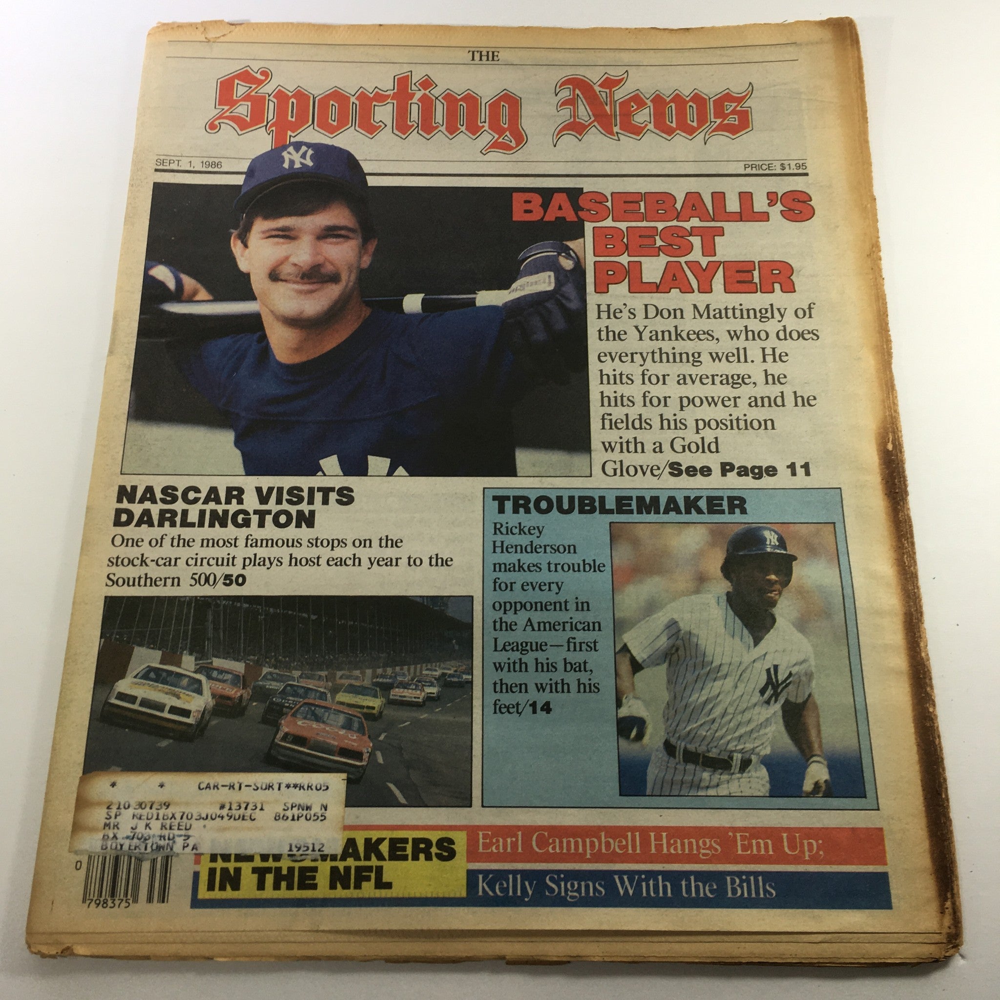 VTG The Sporting News September 1 1966 Yankees' Don Mattingly & Rickey Henderson