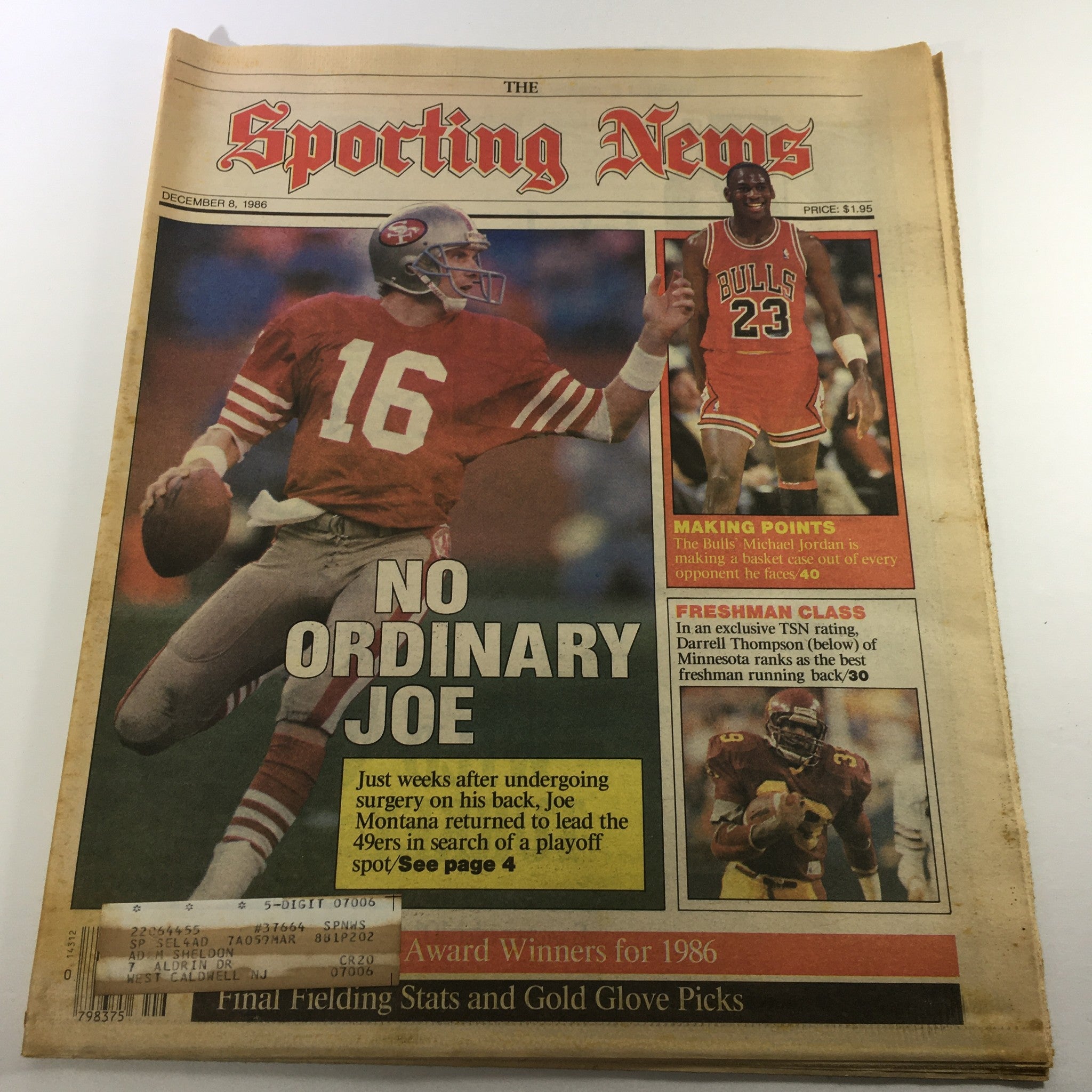 VTG The Sporting News December 8 1986 - NBA's Chicago Bulls' Michael Jordan