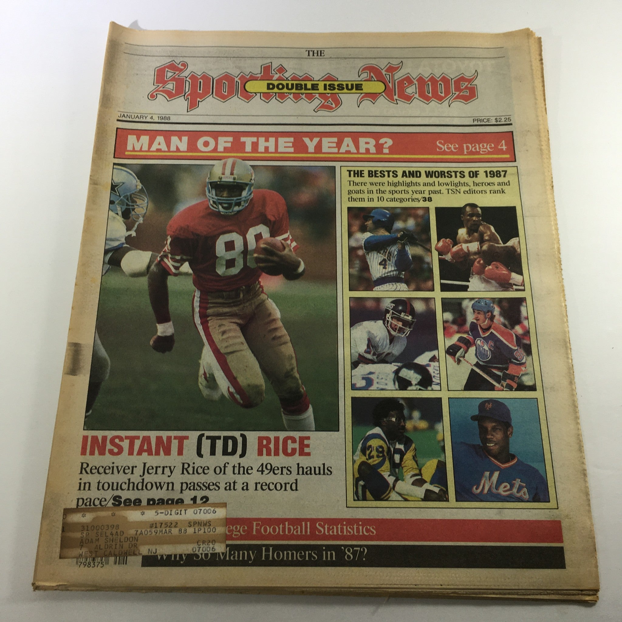 VTG The Sporting News January 4 1988 - NFL Jerry Rice / Special Double Issue