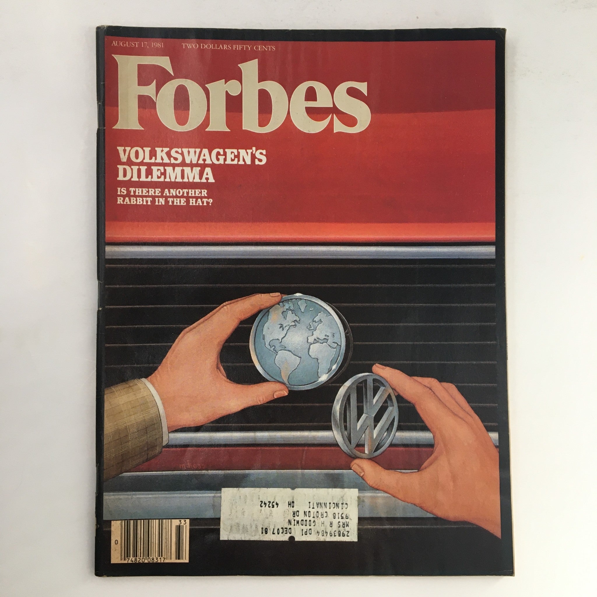 Forbes Magazine August 17 1981 Volkswagen's Dilemma Another Rabbit in the Hat?