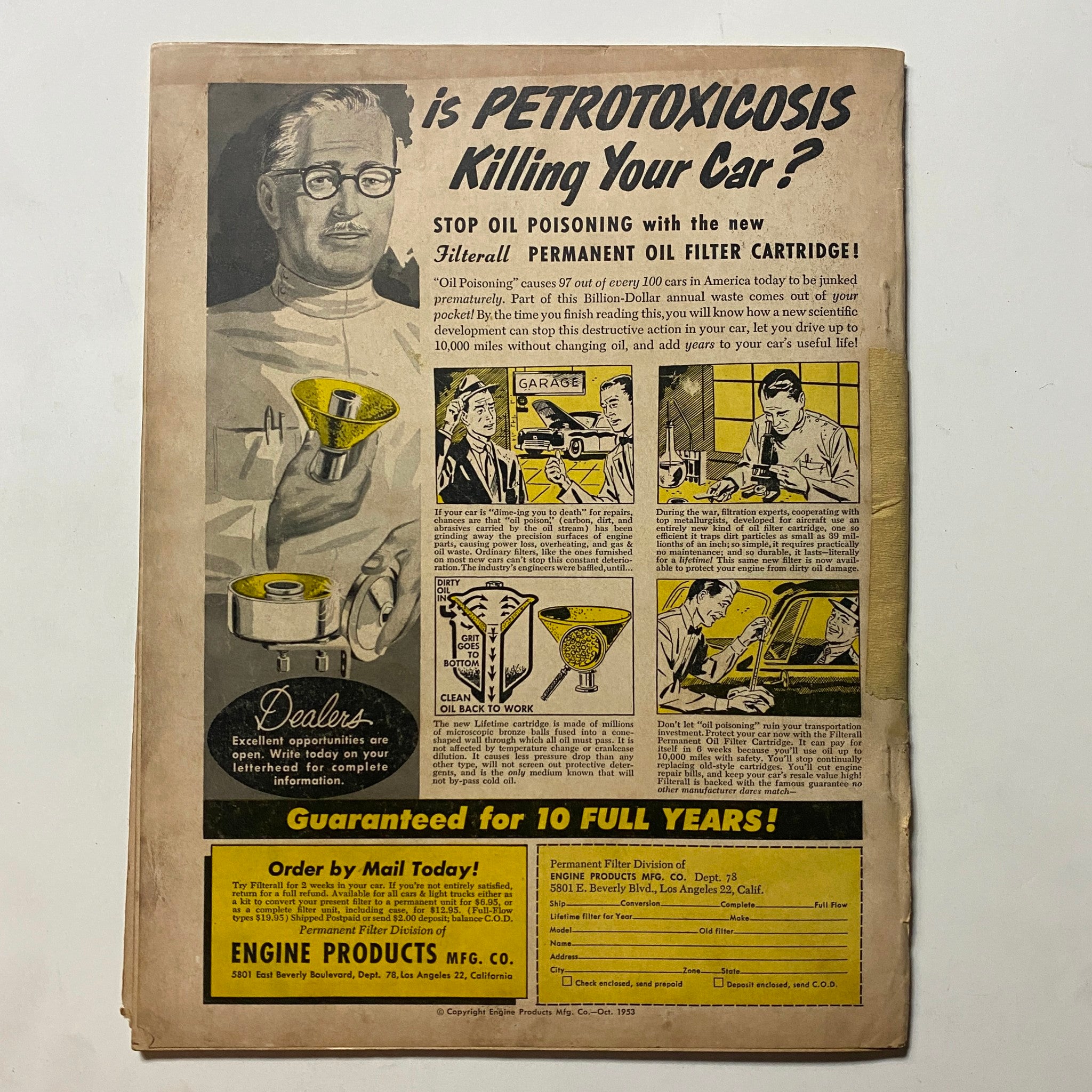 VTG Motor Trend Magazine October 1953 The 7 Economy Cars No Label