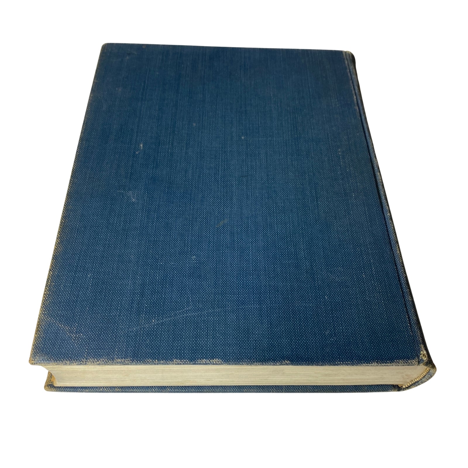 Side view of the Time Magazine Library Bound October 5-December 28, 1931, displaying the intact spine of the blue hardcover.