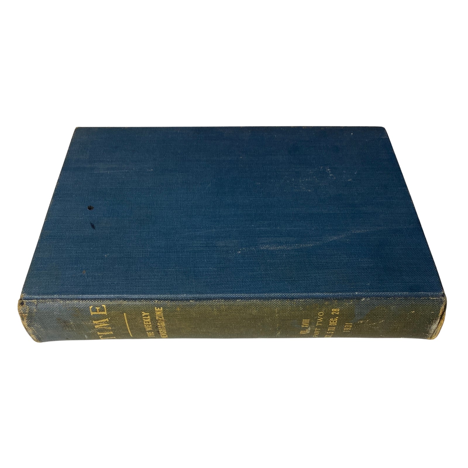 Time Magazine Library Bound October 5-December 28, 1931 book, illustrated with the spine view highlighting the title and date.