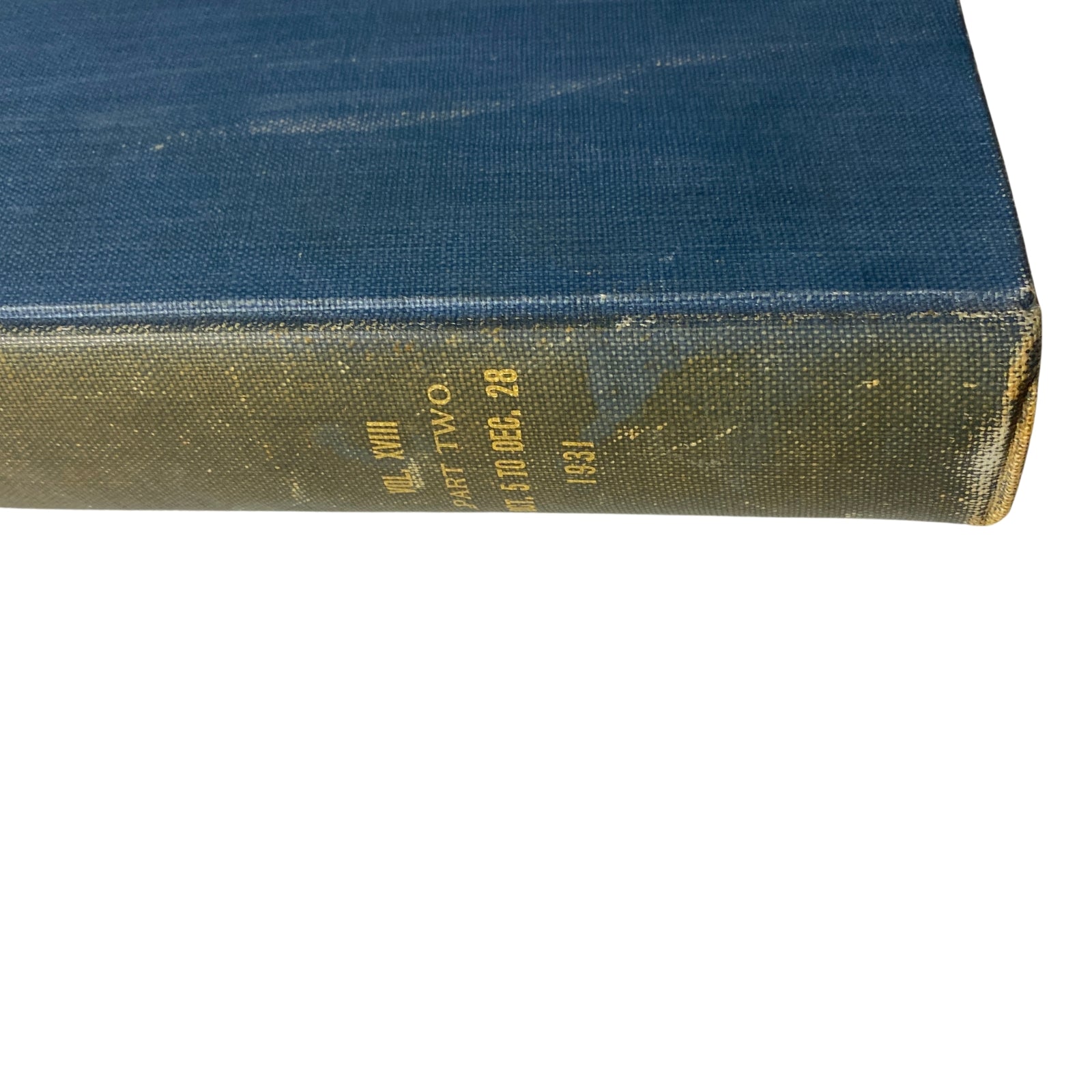 Another view of the spine of the Time Magazine Library Bound collection, titled 'Time Magazine – October 5 to December 28, 1931,' showcasing well-preserved condition.