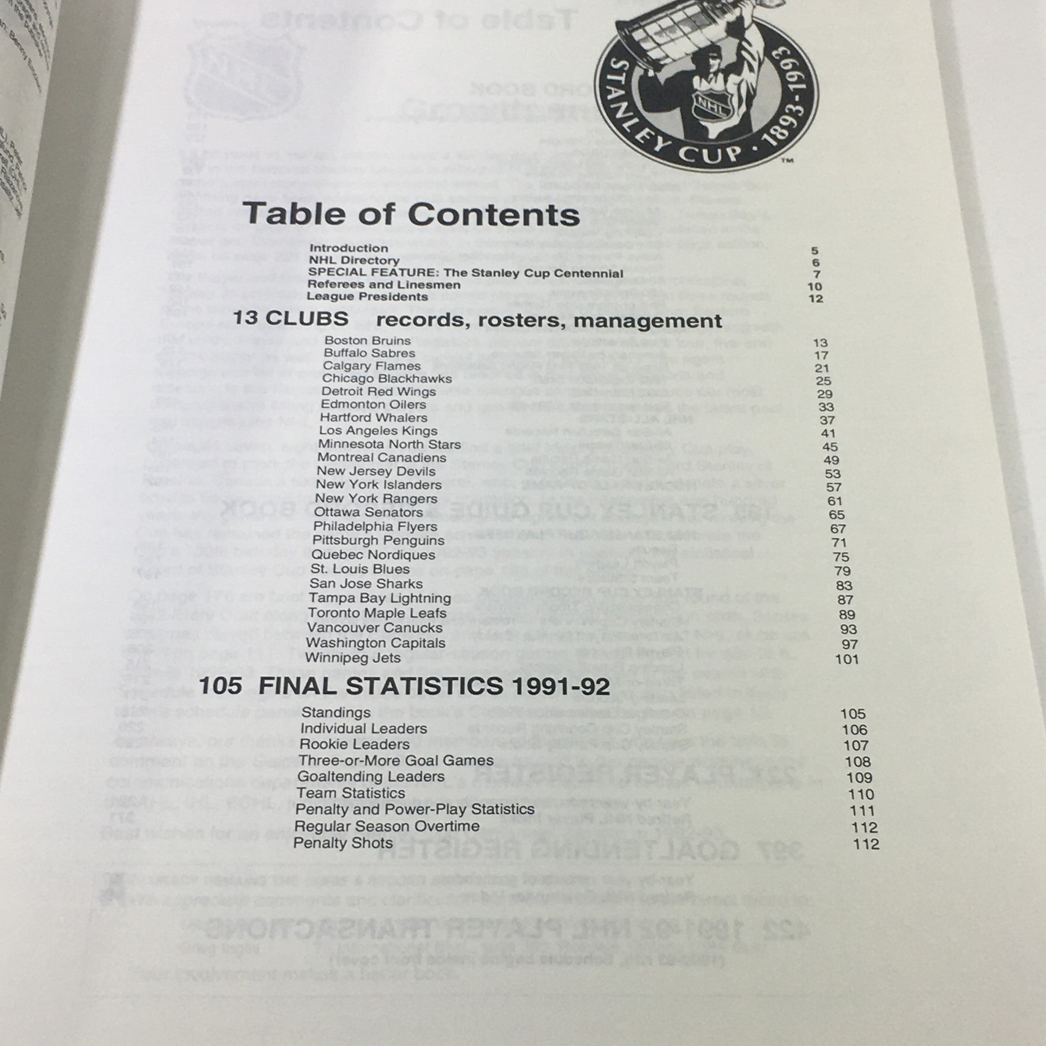 VTG NHL Official Guide & Record Book 1992-1993 Jaromir Jagr / Mario Lemieux