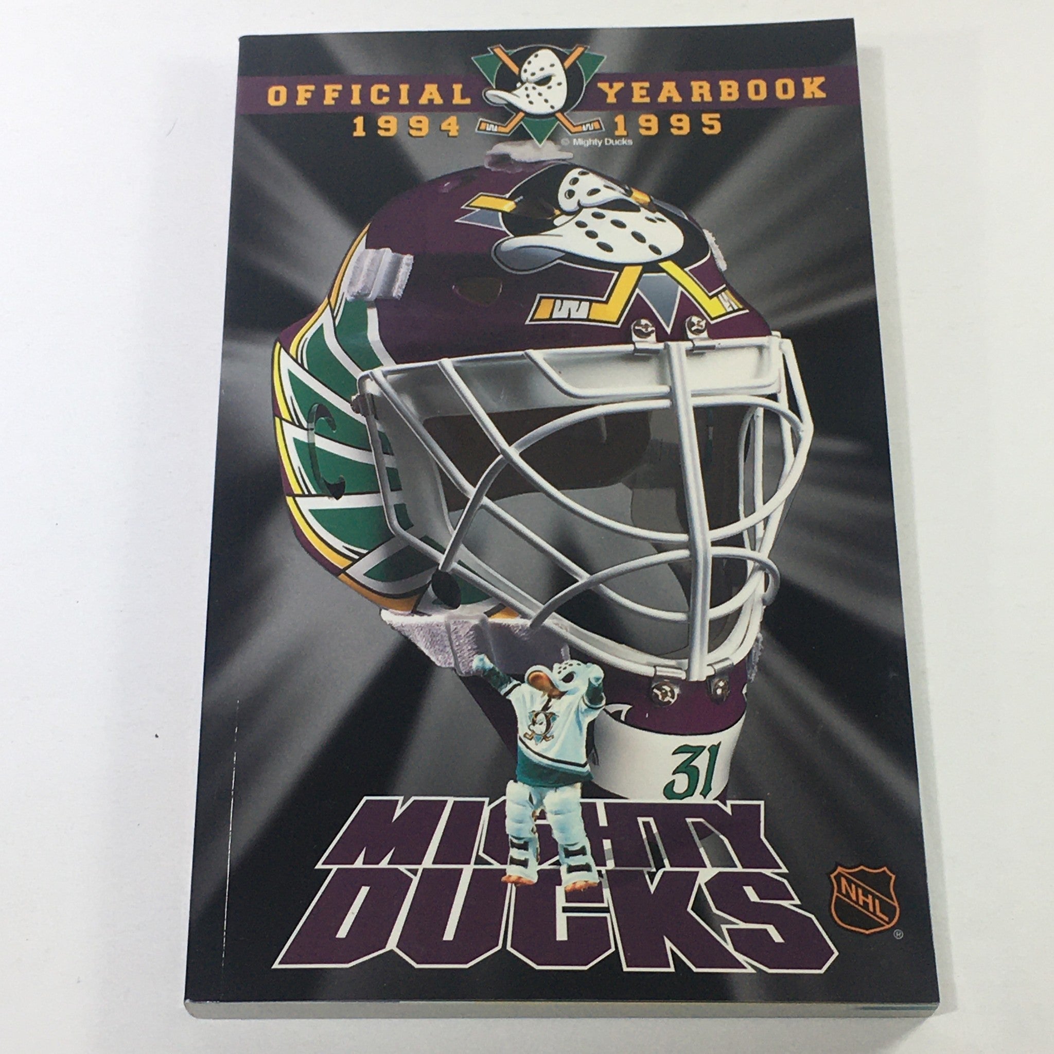 VTG NHL Official Yearbook 1994-1995 - Mighty Ducks of Anaheim / Guy Hebert