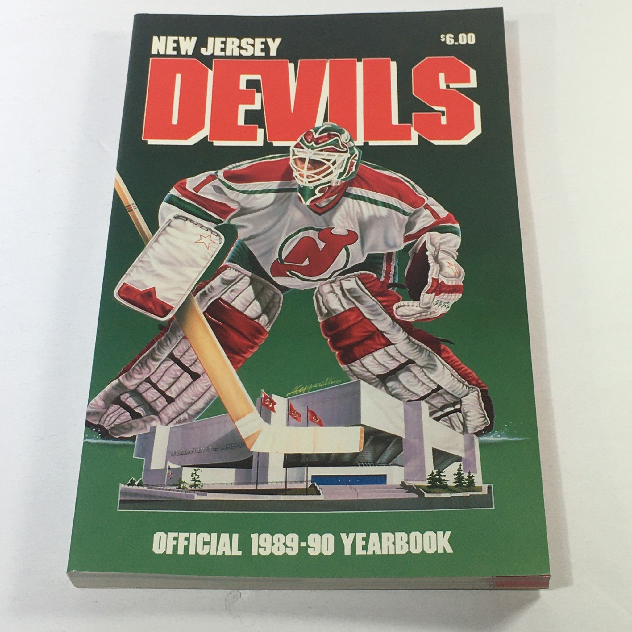 VTG NHL Official Yearbook 1989-1990 - New Jersey Devils / Sean Burke