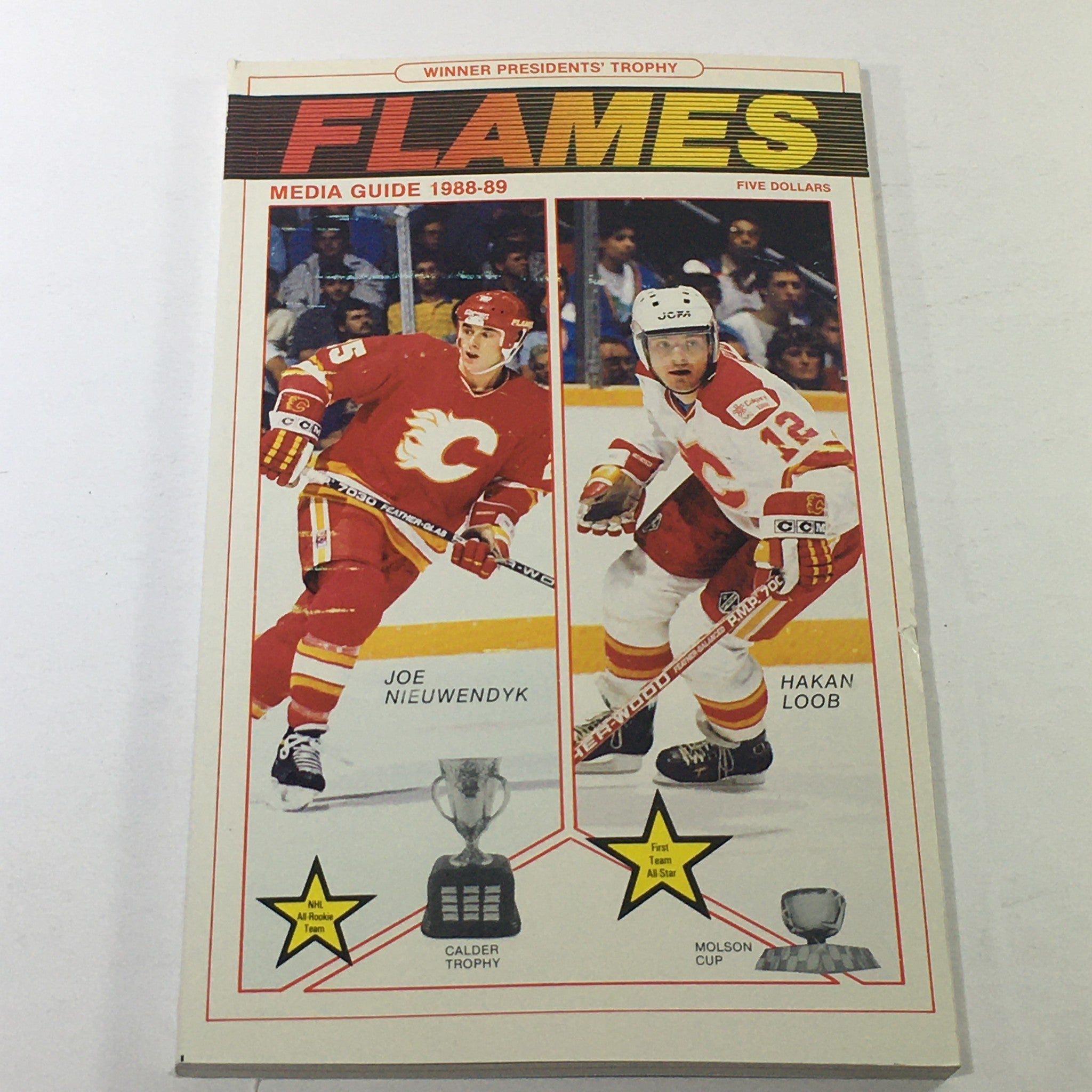 VTG NHL Official Media Guide 1988-1989 - Calgary Flames / Joe Nieuwendyk / Hakan