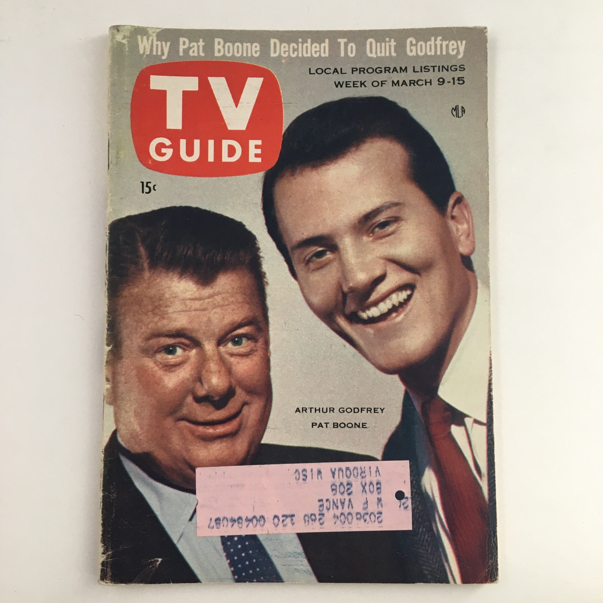 TV Guide Magazine March 9 1957 Arthur Godfrey, Pat Boone Wisconsin Edition