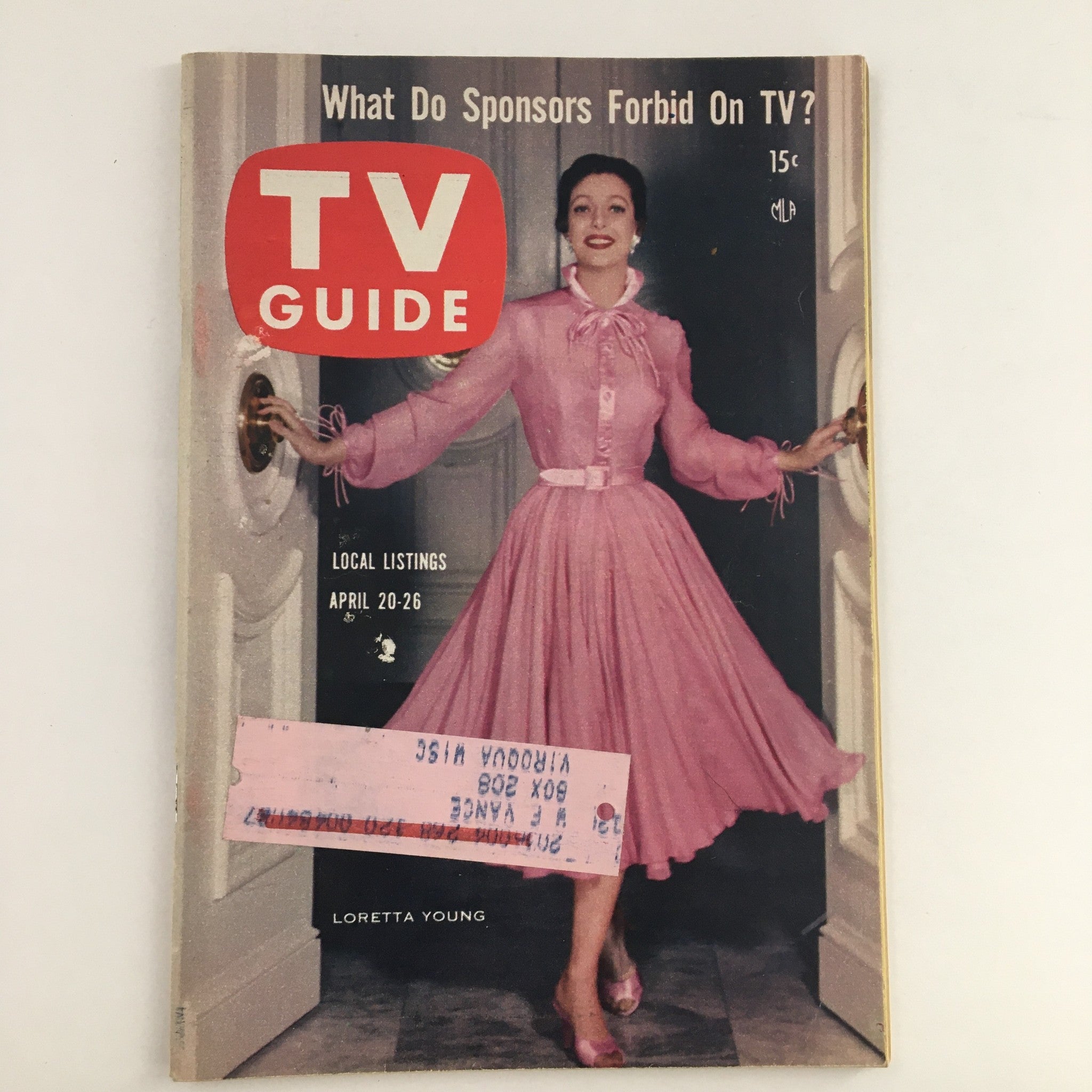 TV Guide Magazine April 20 1957 Actress Loretta Young, Wisconsin Edition