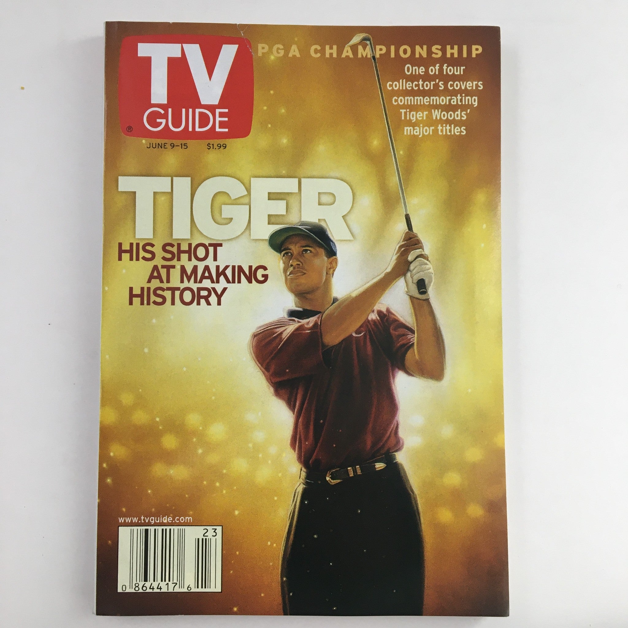 TV Guide Magazine June 9 2001 Tiger Woods, No Label Southeast Pennsylvania