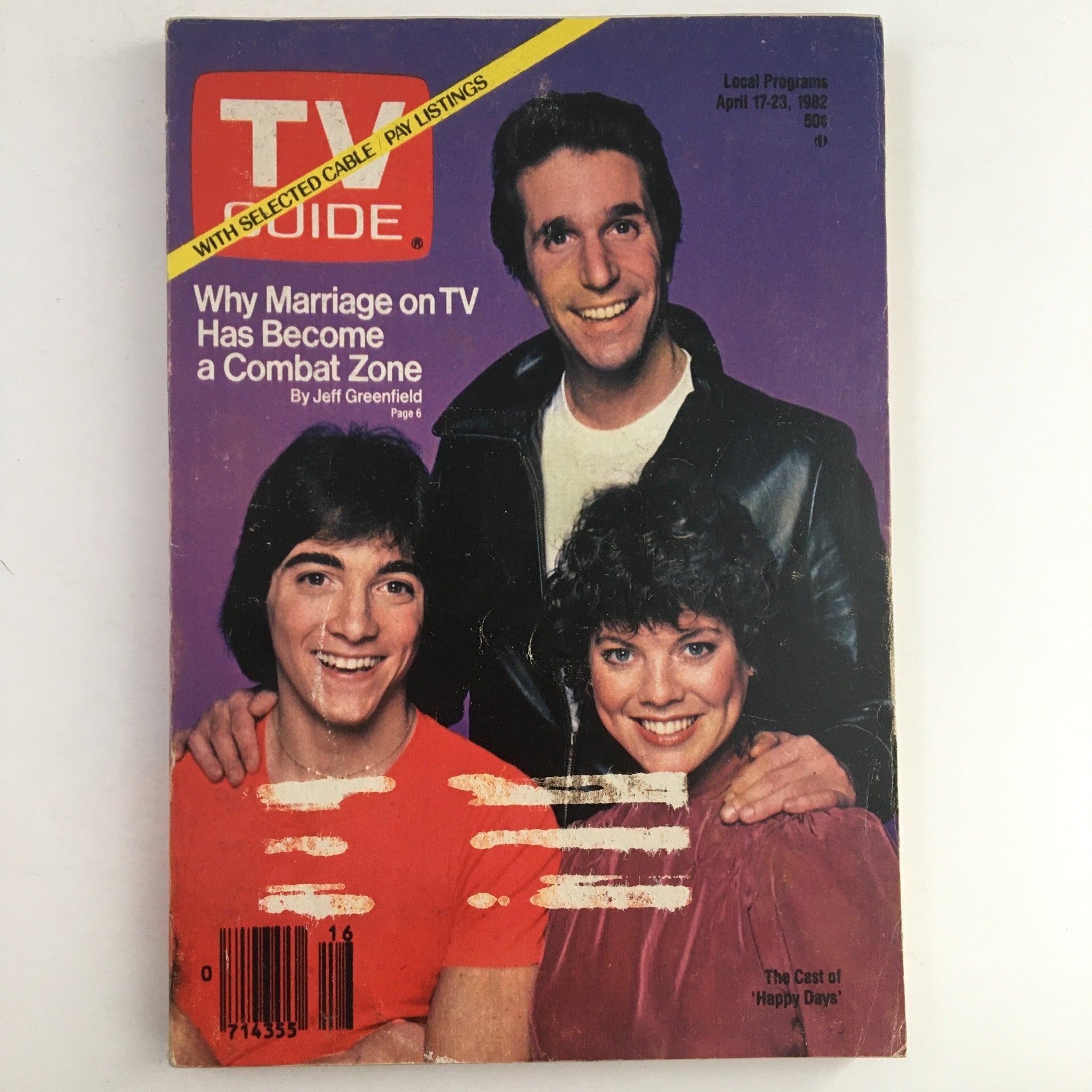 TV Guide Magazine April 17 1982 Scott Baio Henry Winkler Erin M., Oklahoma State