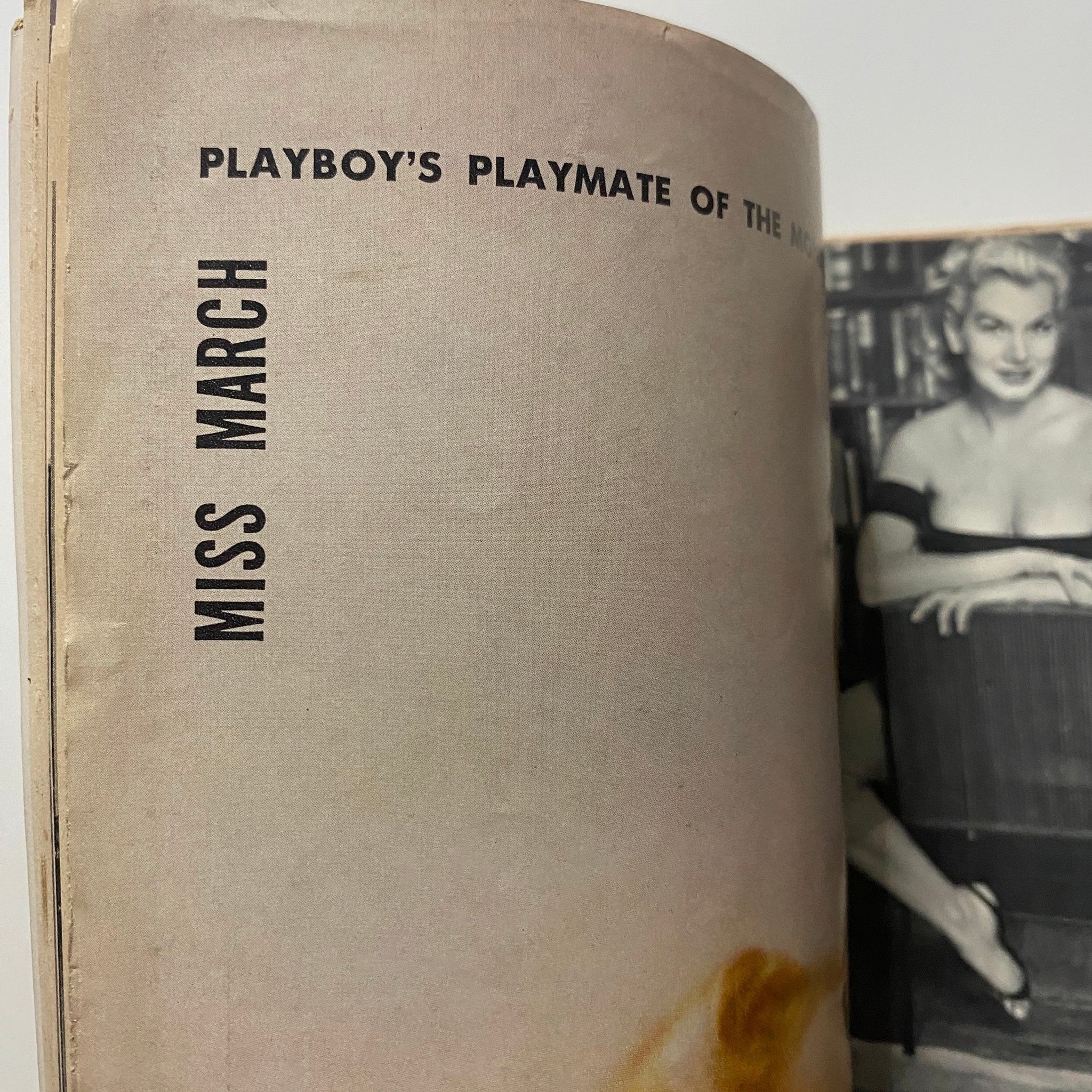 VTG Playboy Magazine March 1956 Marian Stafford w Centerfold No Label