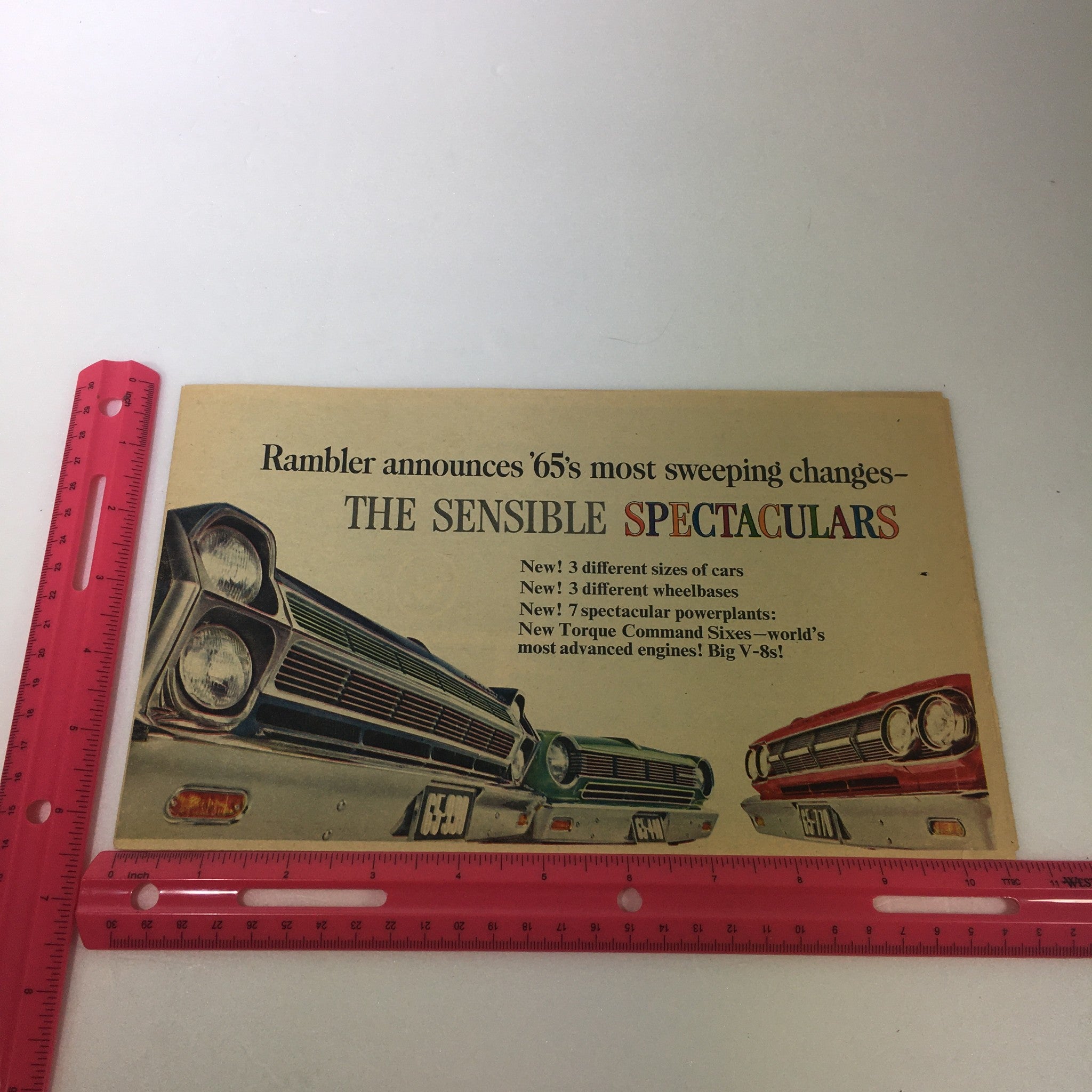 VTG 1965 Rambler Classic 770 Convertible Spectaculars Car Auto Brochure Catalog