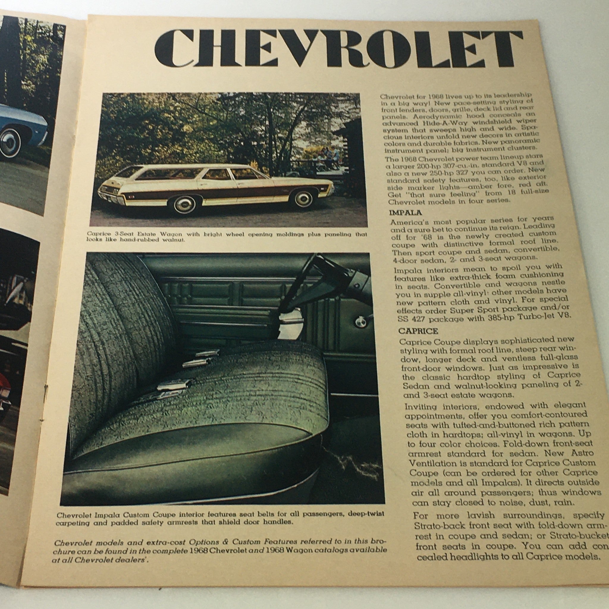 VTG 1968 Chevrolet Chevelle Camaro Chevy II Corvair Car Auto Brochure Catalog