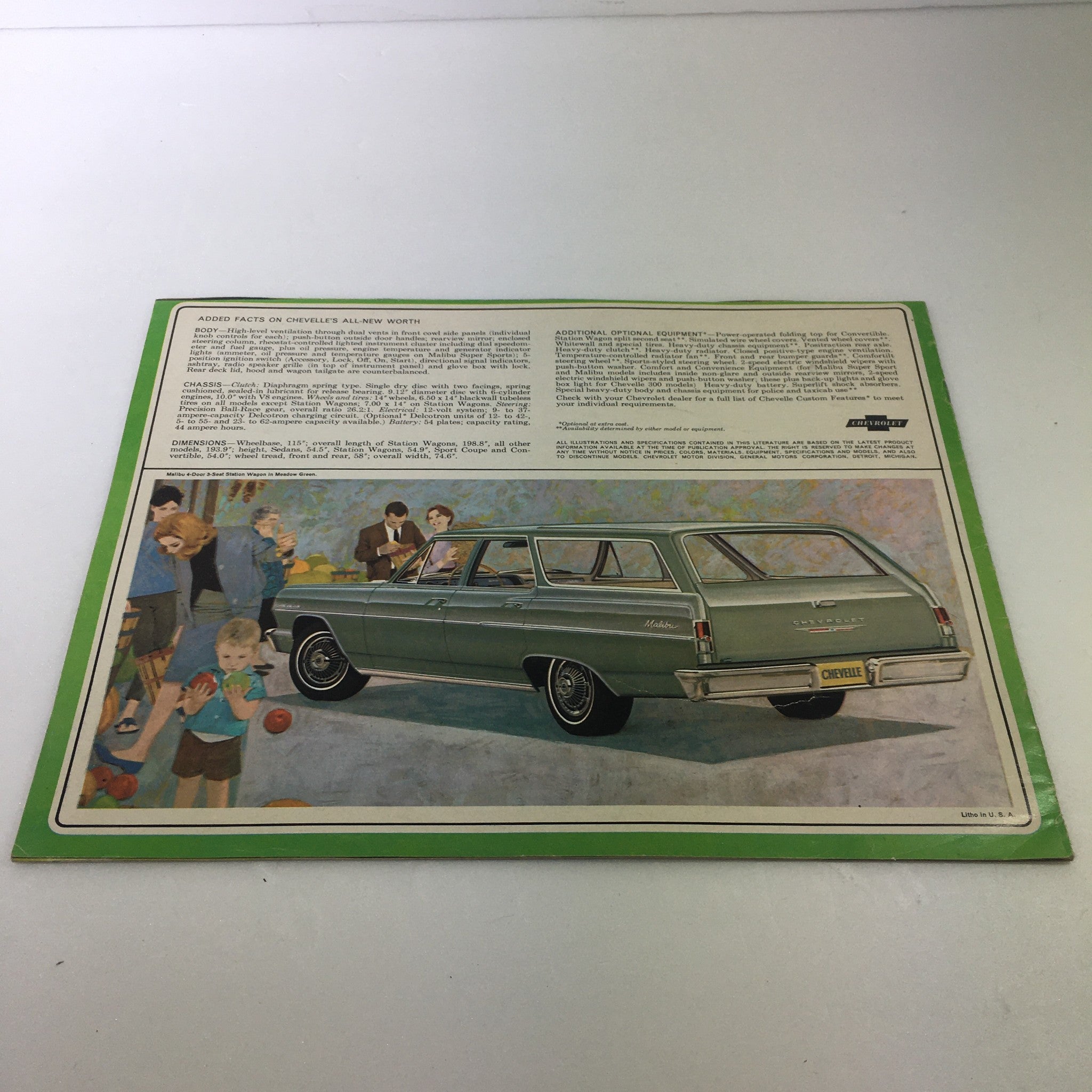 VTG 1963 Chevrolet Chevelle 300 Station Wagon Car Auto Brochure Catalog