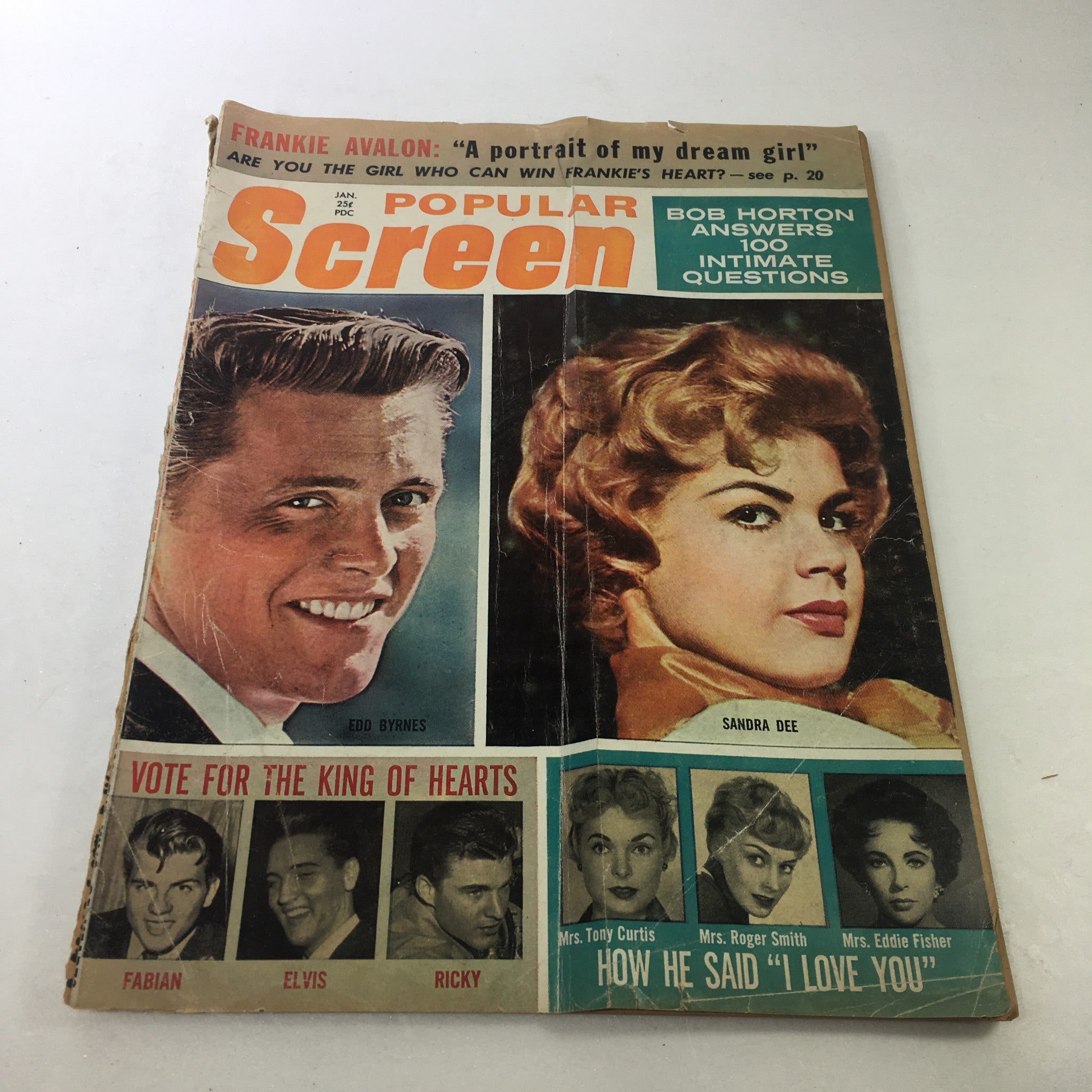 VTG Popular Screen Magazine January 1960 Edd Byrnes / Sandra Dee / Elvis Presley