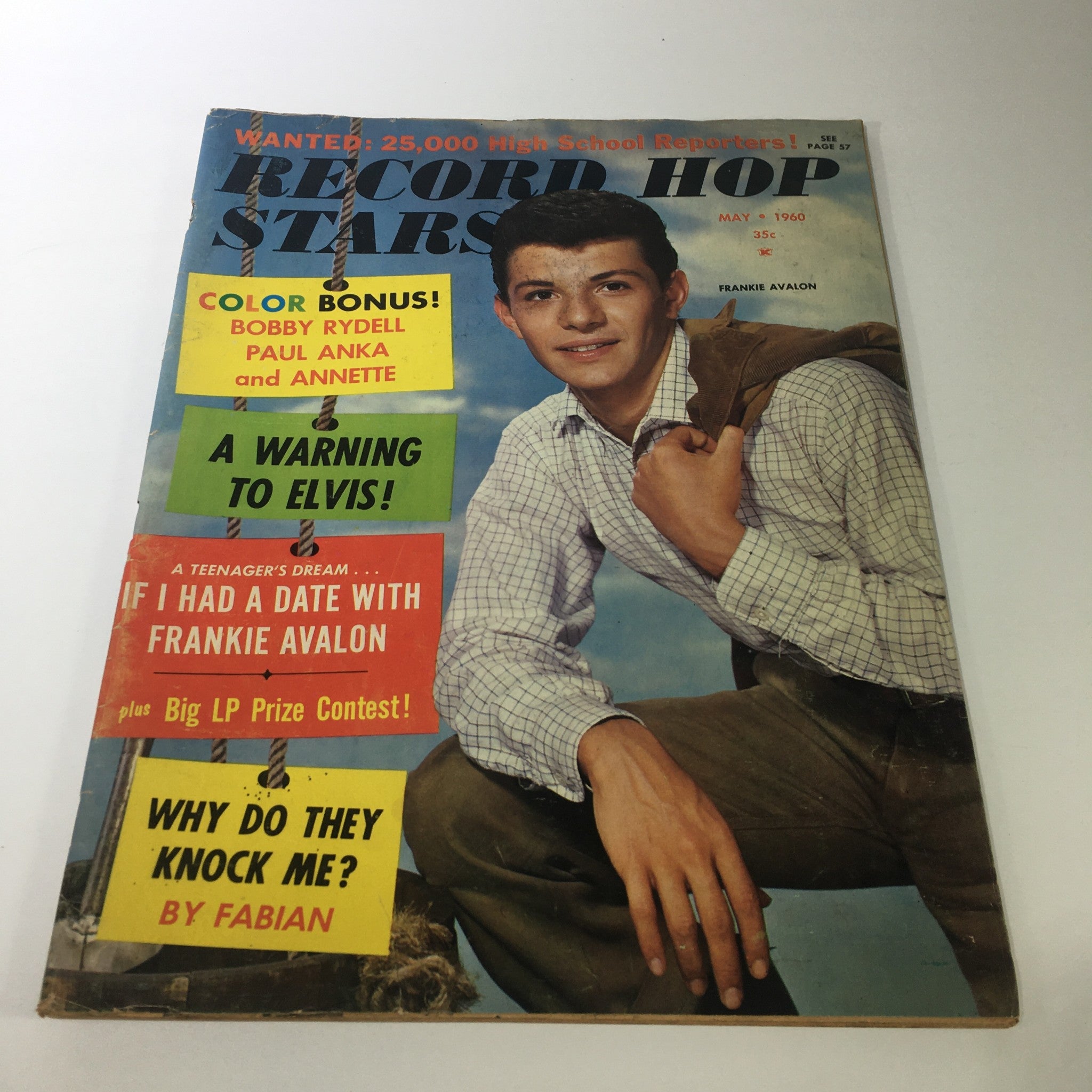 VTG Record Hop Stars Magazine May 1960 - Frankie Avalon / Bobby Rydell / Annette