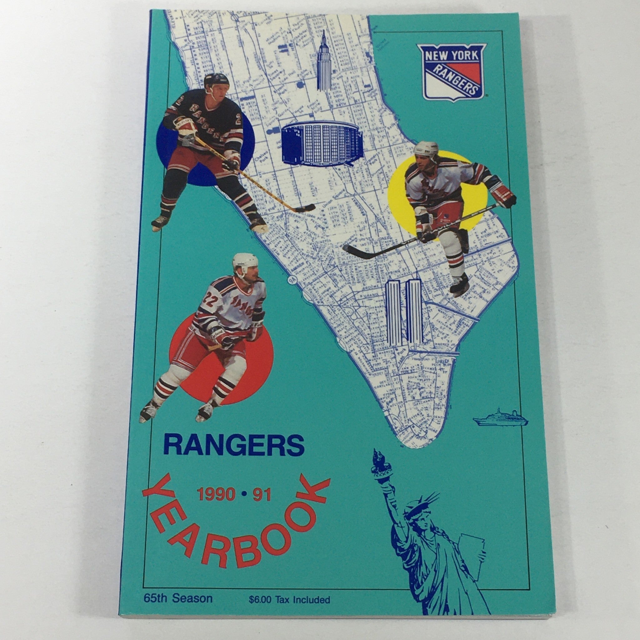 VTG NHL Official Yearbook 1990-1991 - New York Rangers / 65th Season in NHL