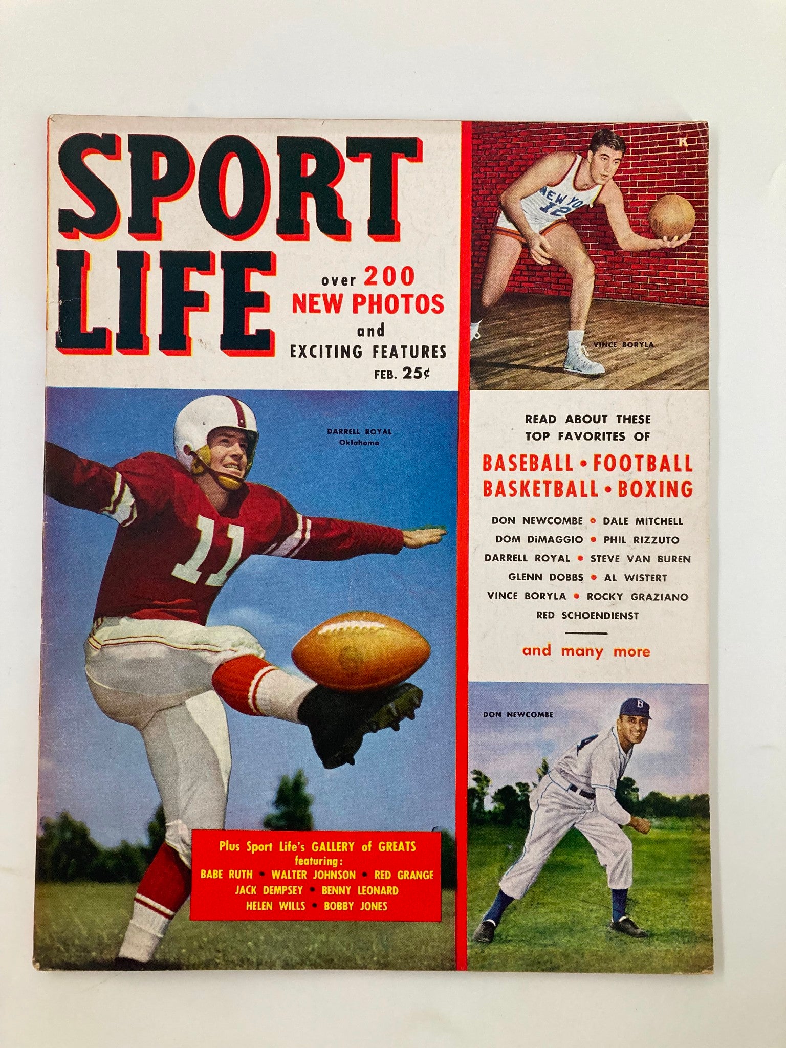 VTG Sport Life Magazine February 1950 Vol III #3 Darrell Royal Oklahoma No Label