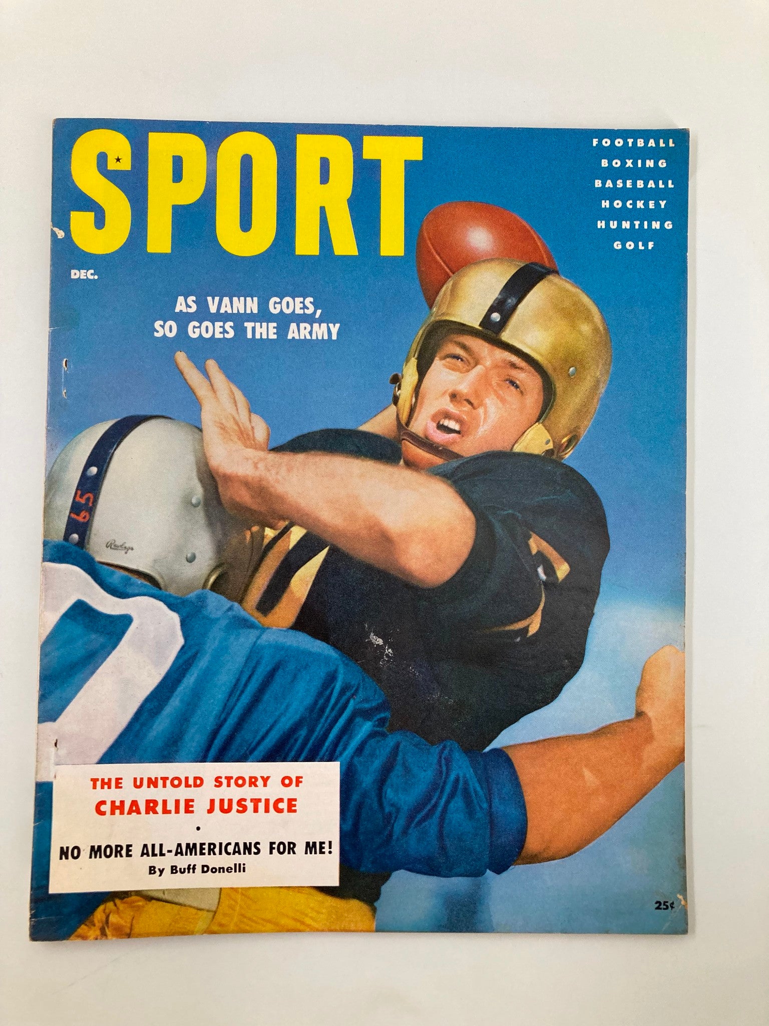 VTG Sport Magazine December 1954 The Untold Story of Charlie Justice No Label