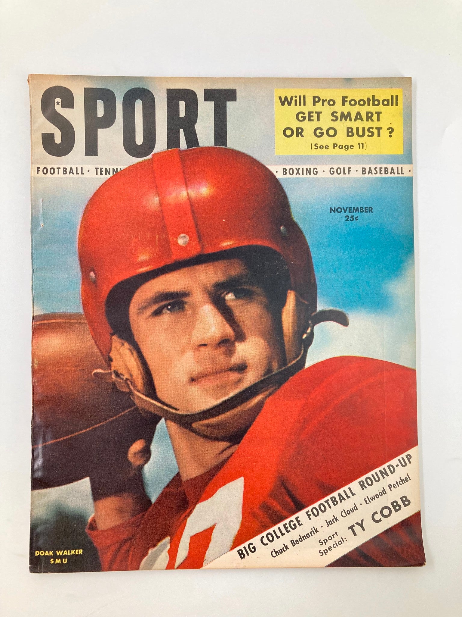 VTG Sport Magazine November 1948 Doak Walker of S M U, Big College No Label