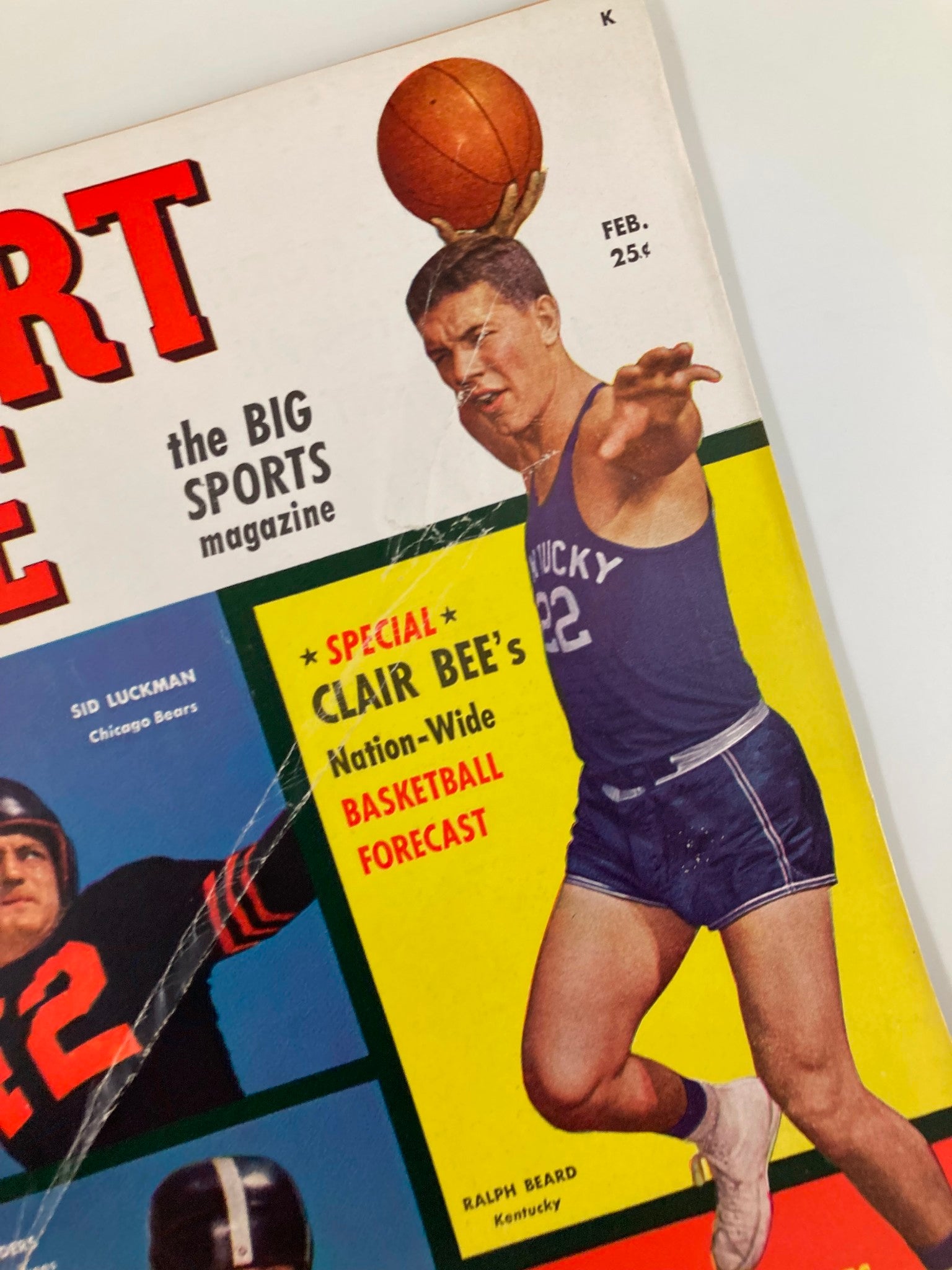 VTG Sport Life Magazine February 1949 Sid Luckman, Ralph Beard No Label