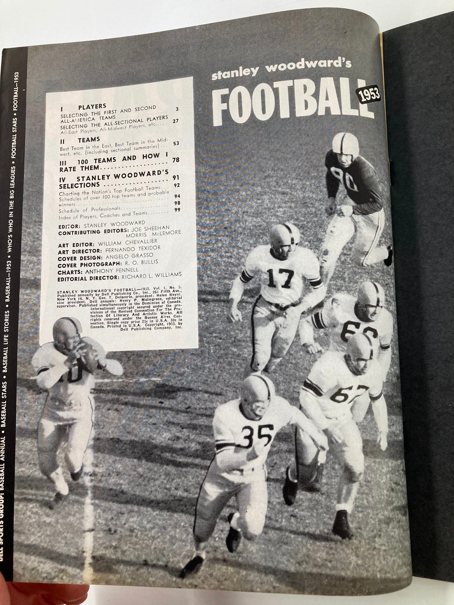 Stanley Woodward's Football Magazine 1953 Bob Burkhart Washington State No Label