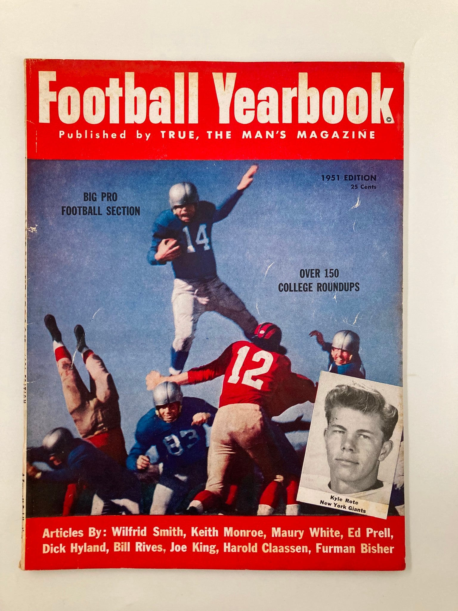 VTG Football Yearbook 1951 Edition Kyle Rote New York Giants No Label