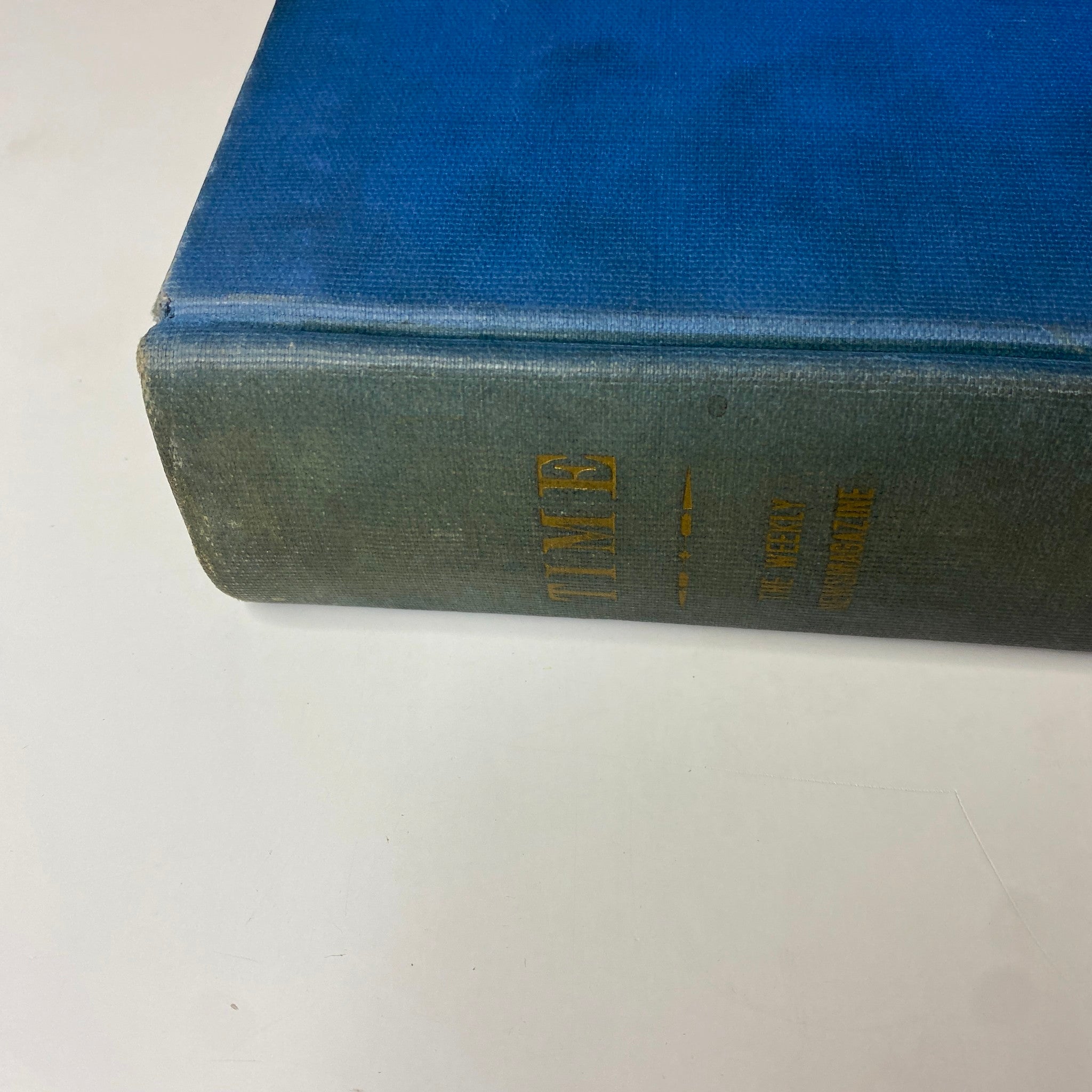 Time Magazine Library Bound April 2- June 25, 1934 featuring a close-up view of the book spine with the title embossed in gold.