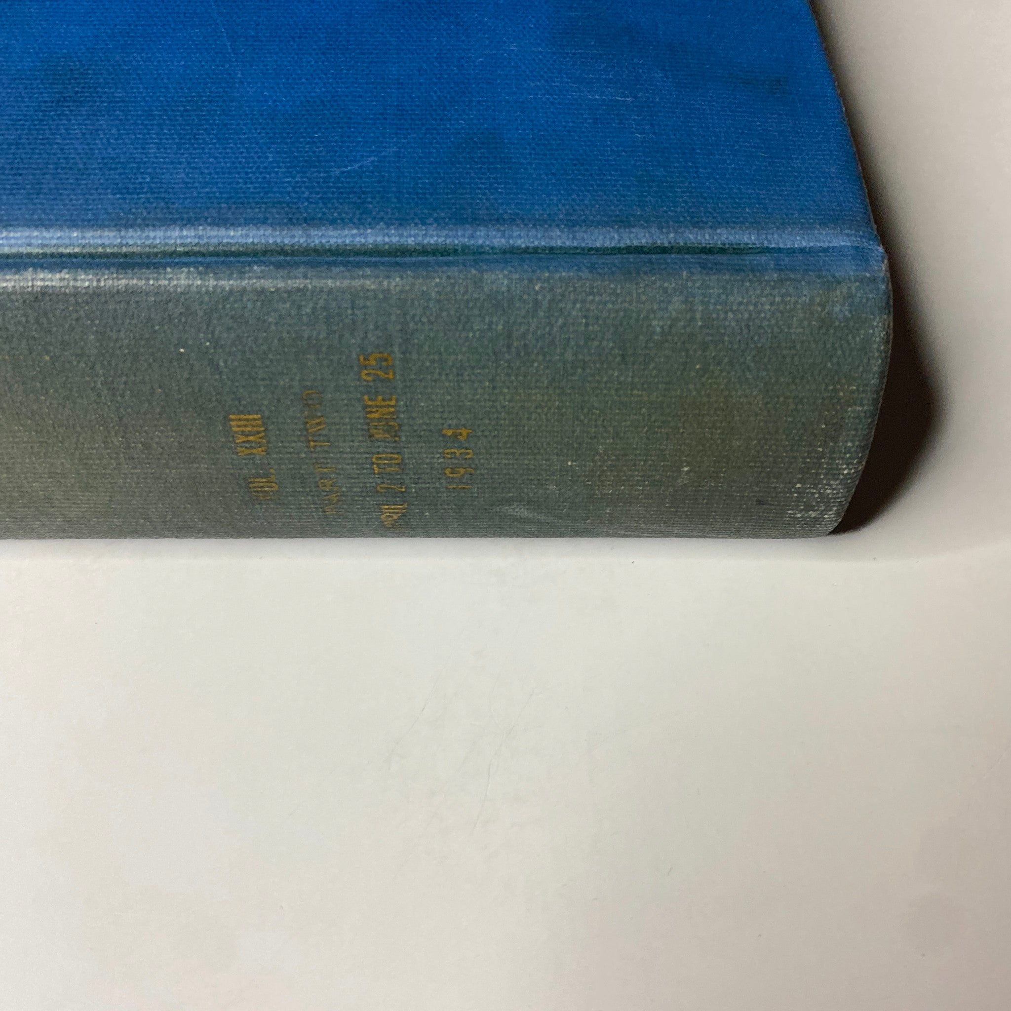 Time Magazine Library Bound April 2- June 25, 1934 displaying the volume number and dates printed on the spine.