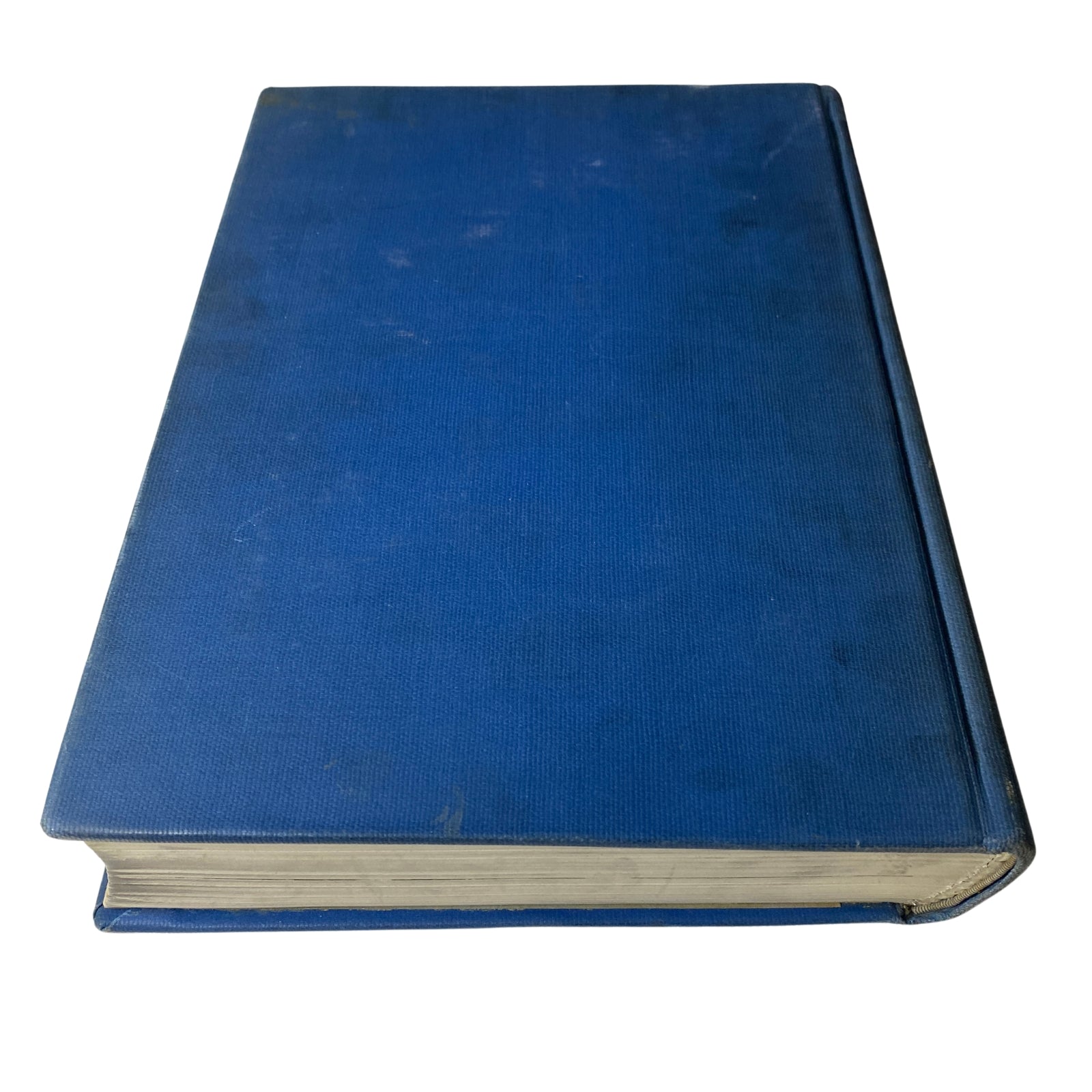 Side view of a solid blue Time Magazine bound volume, indicating 'Time Magazine Library Bound April 2- June 25, 1934'.