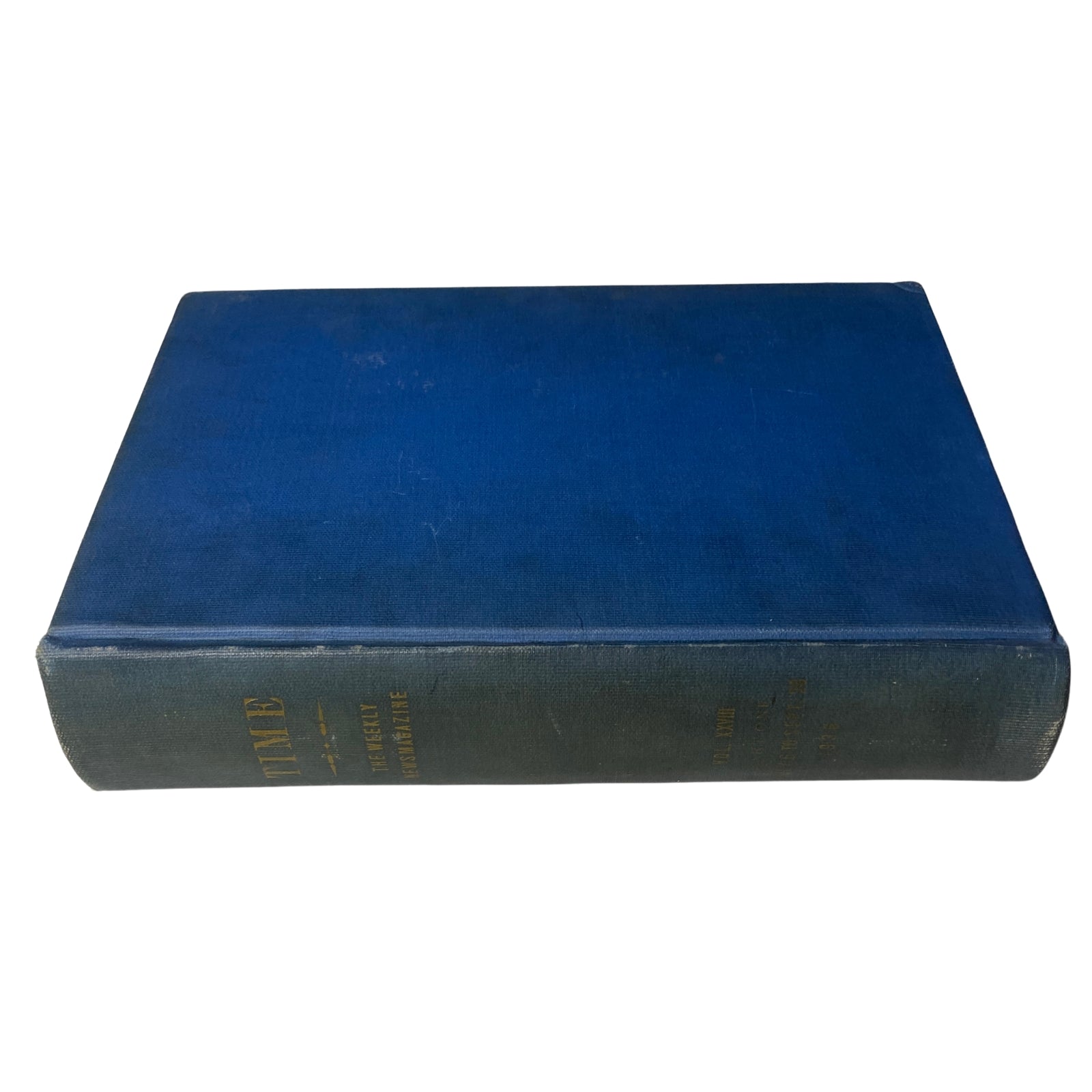 Library bound volume of Time Magazine, showcasing issues from July 6 to September 28, 1936.