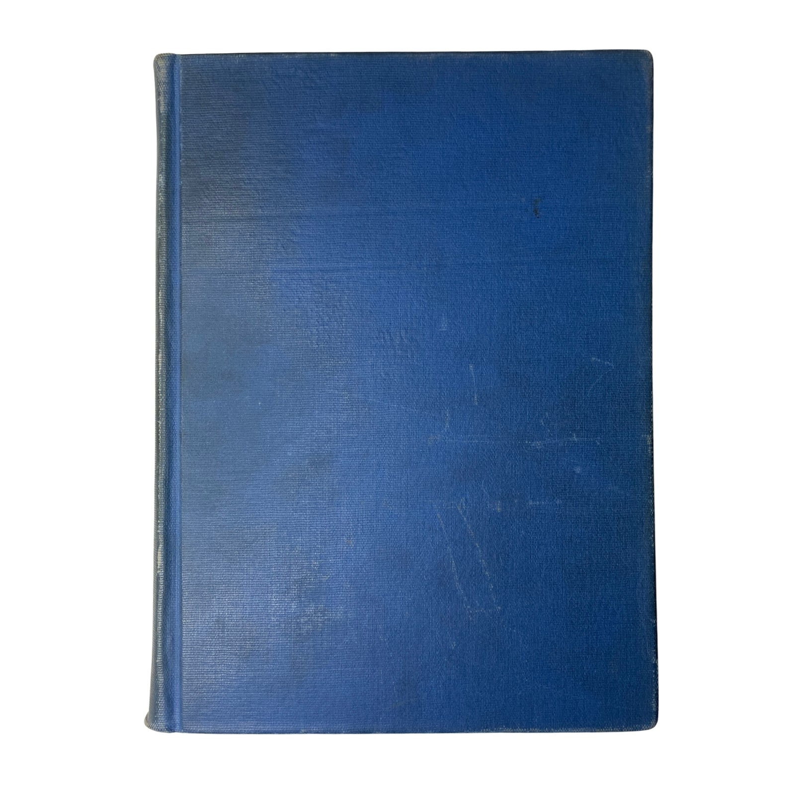 Back cover view of the bound volume of Time Magazine from July 5 to September 27, 1937, showcasing a blue hardcover with signs of wear.