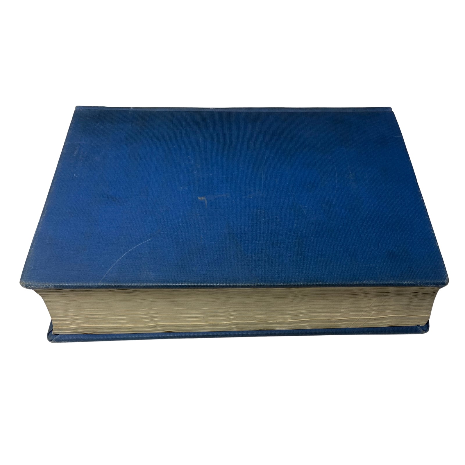 Top view of the library bound Time Magazine volume, displaying its blue cover and showcasing the preservation of articles and critical insights from July 5 to September 27, 1937.