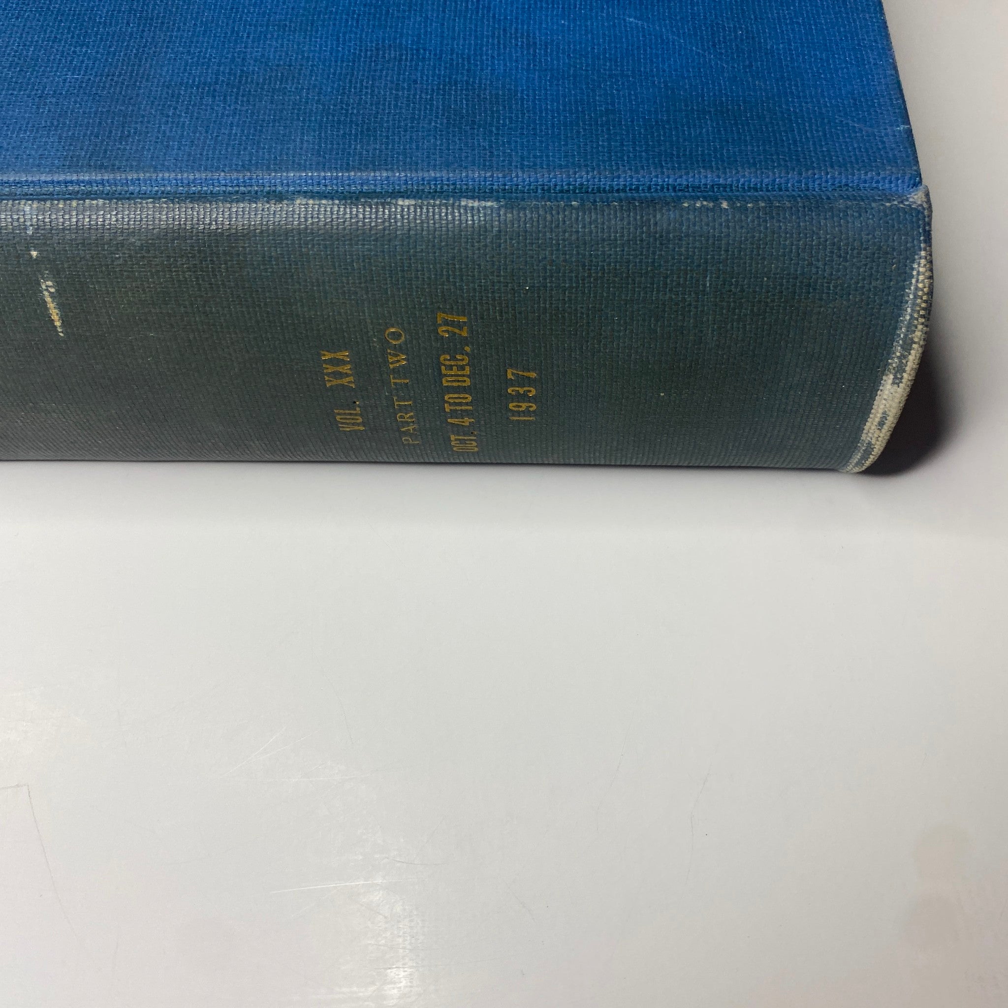 Time Magazine 1937 July-Dec Bound edition, highlighting the spine indicating volume and year.