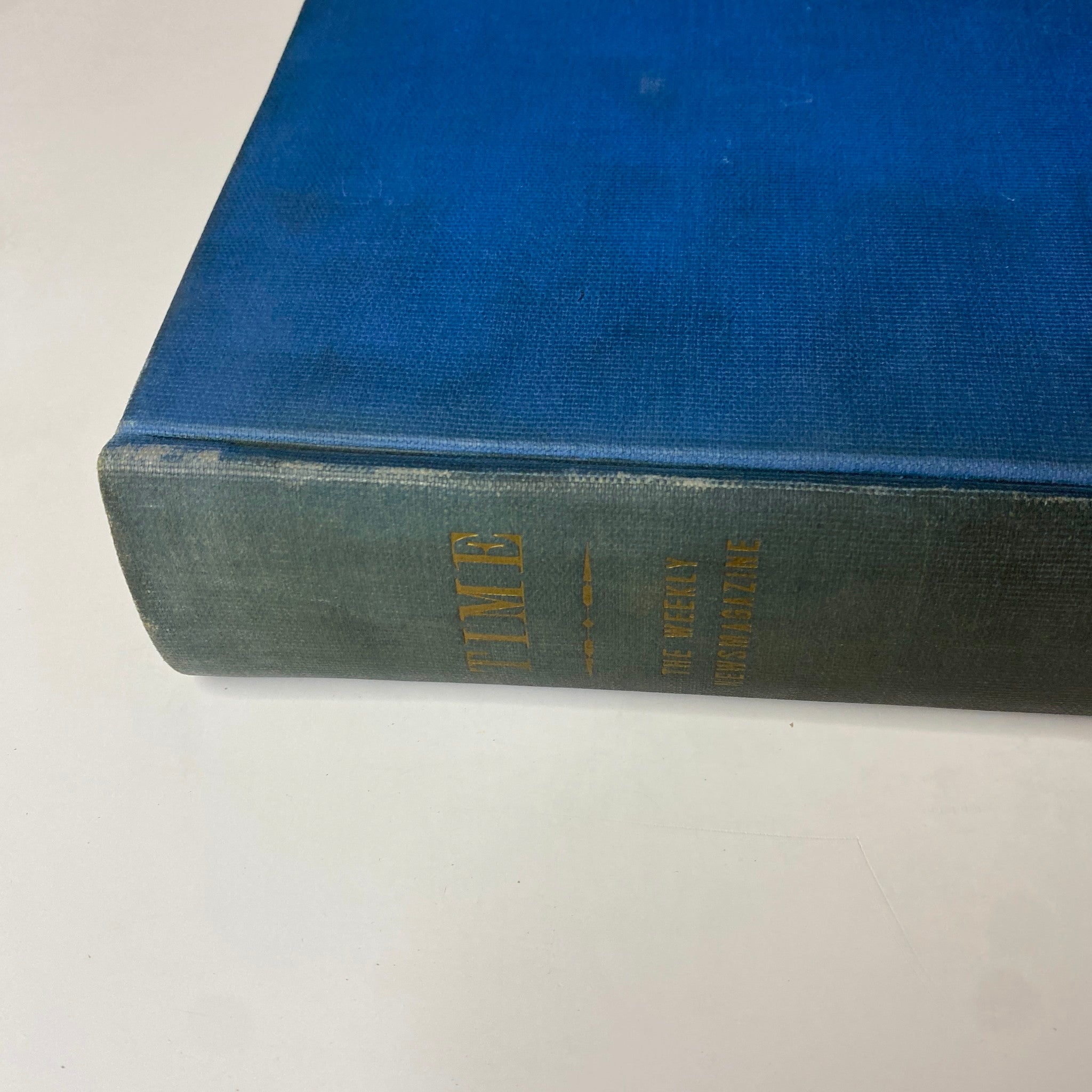 Side view of the library bound Time Magazine, displaying the publication date July 1-September 30, 1935.
