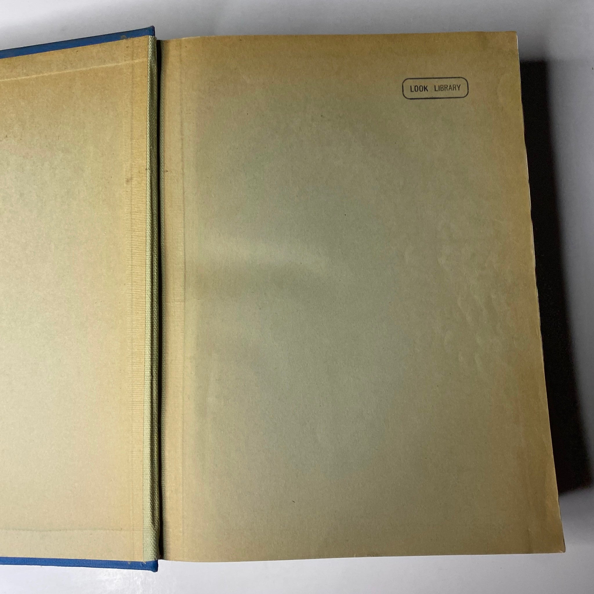 Interior view of the Time Magazine Library Bound volume featuring 'Look Library' stamp, relevant to issues from October to December 1936.