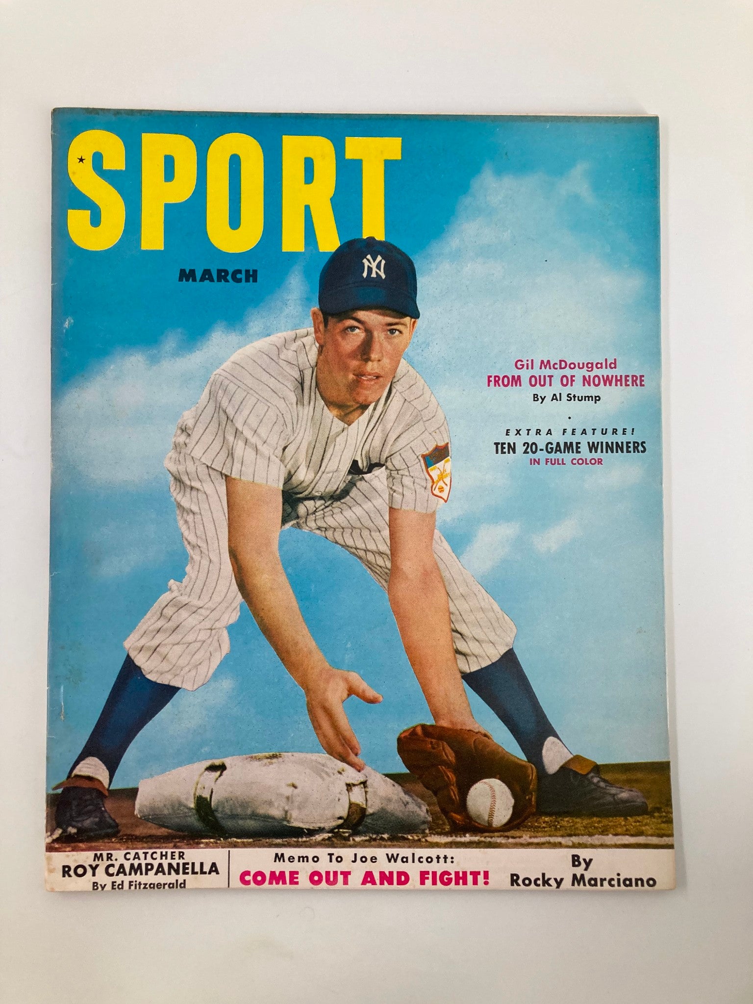 VTG Sport Magazine March 1952 Gil McDougald From Out of Nowhere No Label