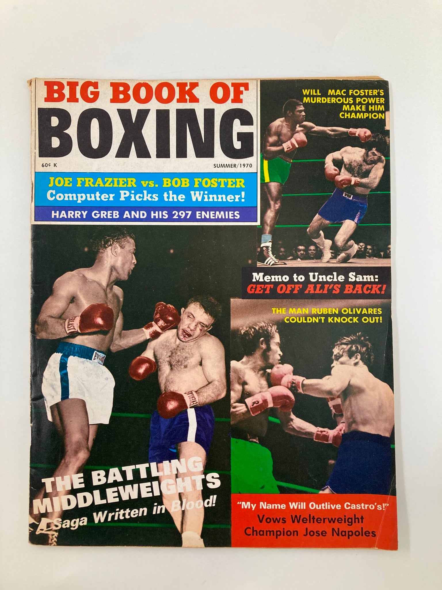 VTG Big Book of Boxing Summer 1970 Joe Frazier vs Bob Foster No Label