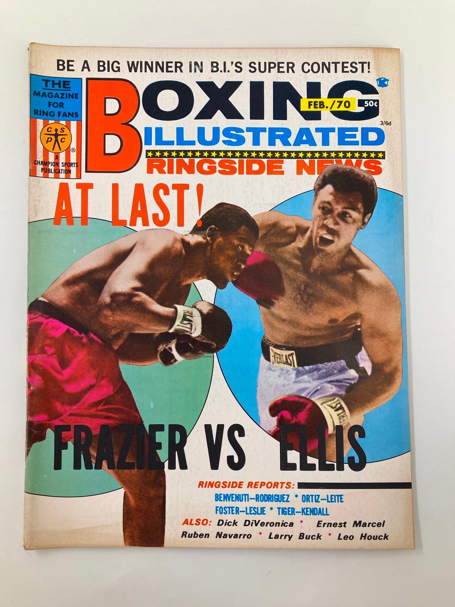 VTG Boxing Illustrated Magazine February 1970 Joe Frazier v Jimmy Ellis No Label