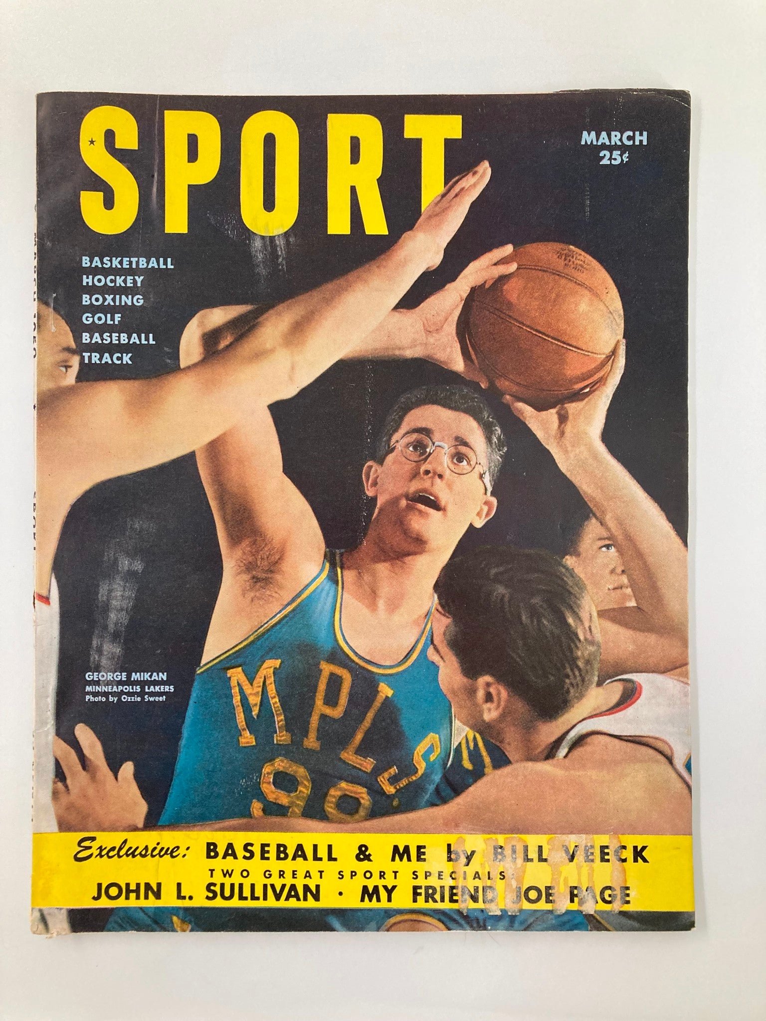 VTG Sport Magazine March 1950 George Mikan of Minneapolis Lakers