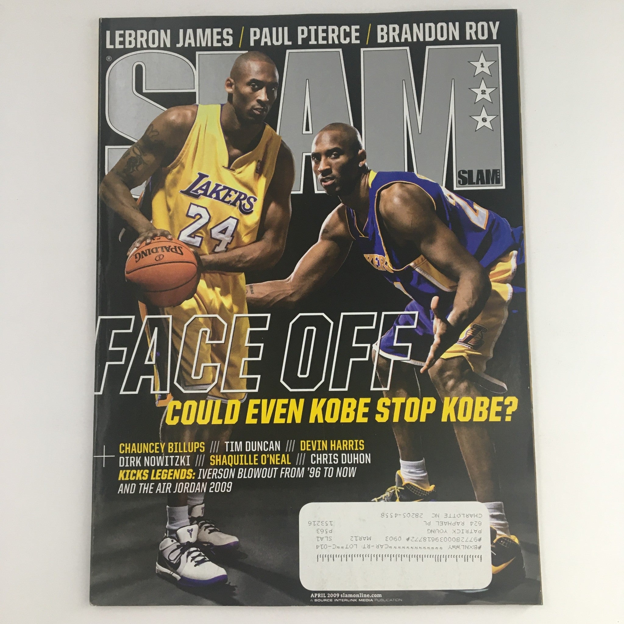 Slam Magazine April 2009 Kobe Bryant, LeBron James Cavaliers, w Poster