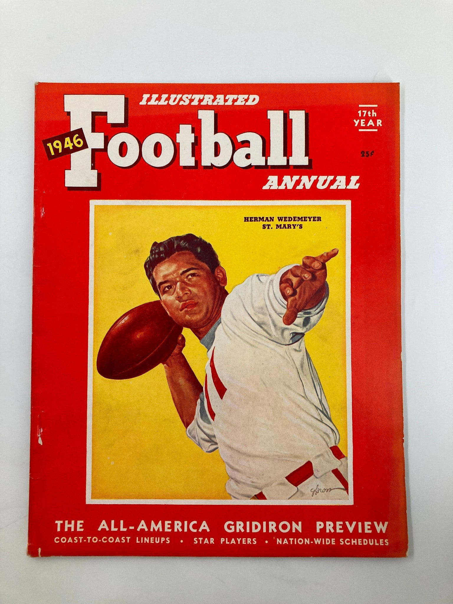 VTG Illustrated Football Annual 1946 Herman Wedemeyer St. Mary's No Label