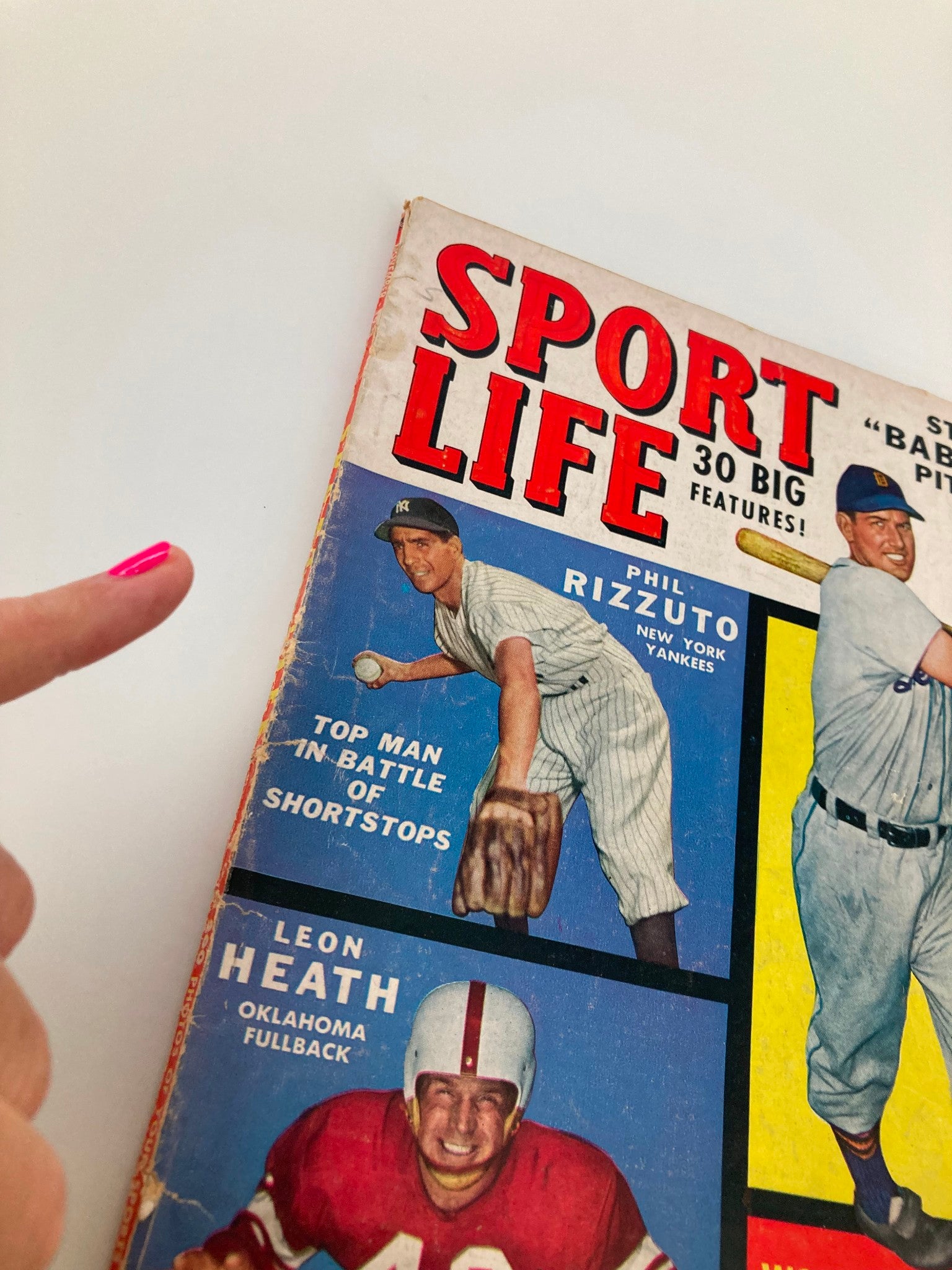 VTG Sport Life Magazine November 1950 Phil Rizzuto, George Kell No Label