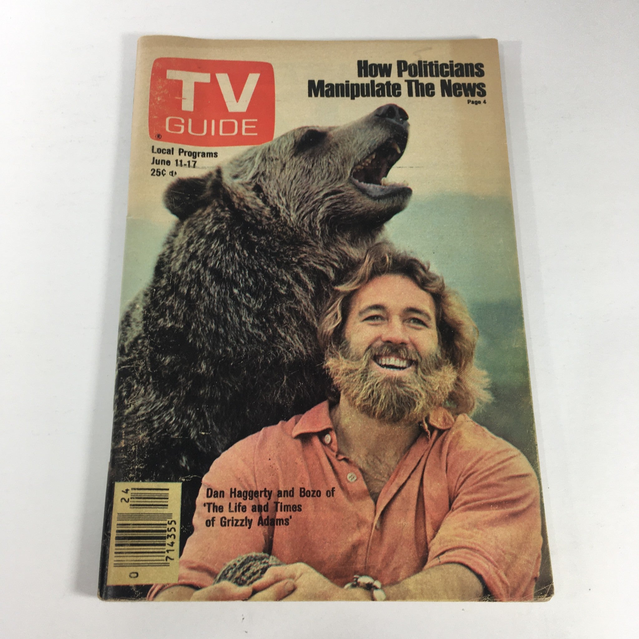 VTG TV Guide Magazines June 11-17 1977 - Dan Haggerty and Bozo / Newsstand