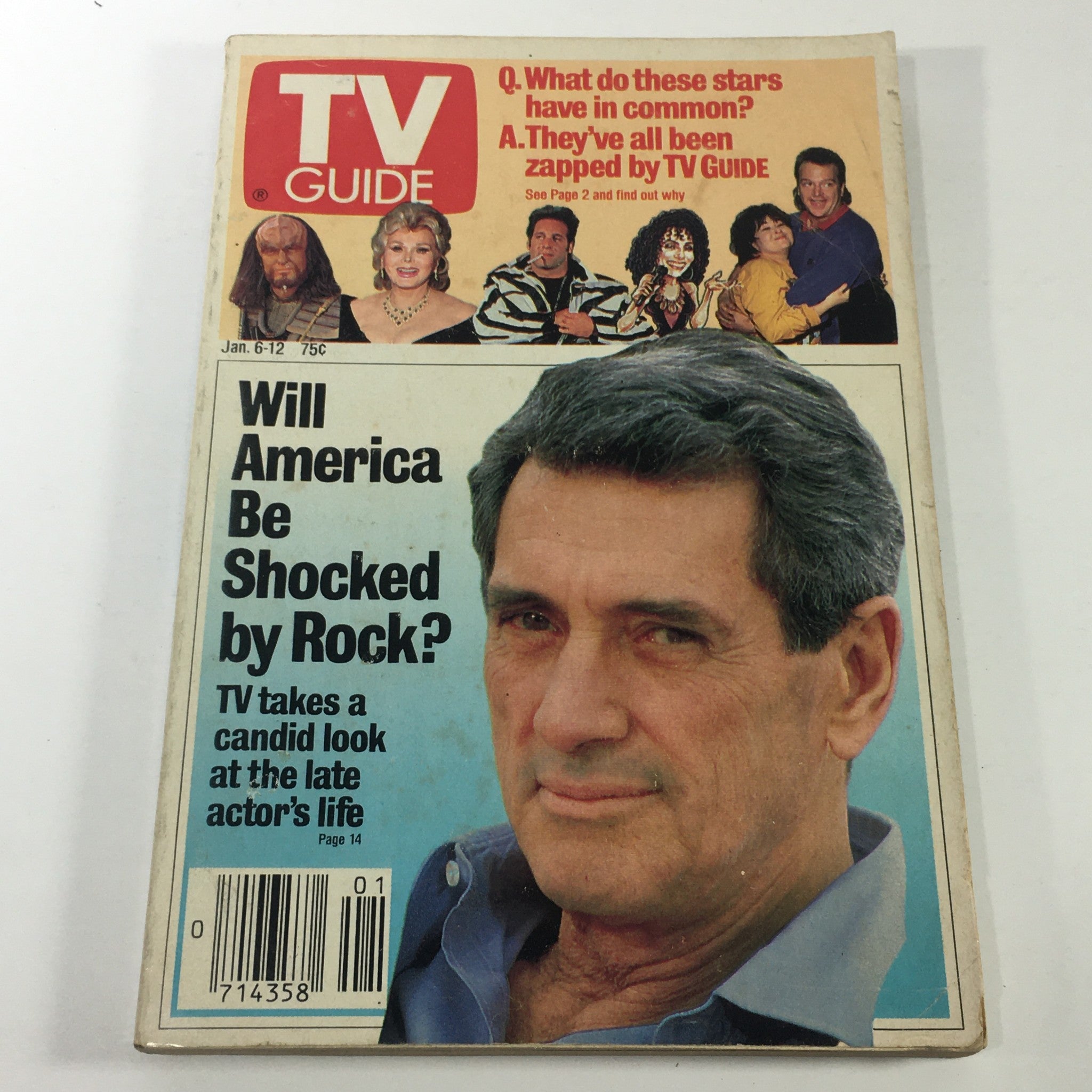 VTG TV Guide Magazines January 6-12 1990 Vol. 37 #1 - Rock Hudson / Newsstand