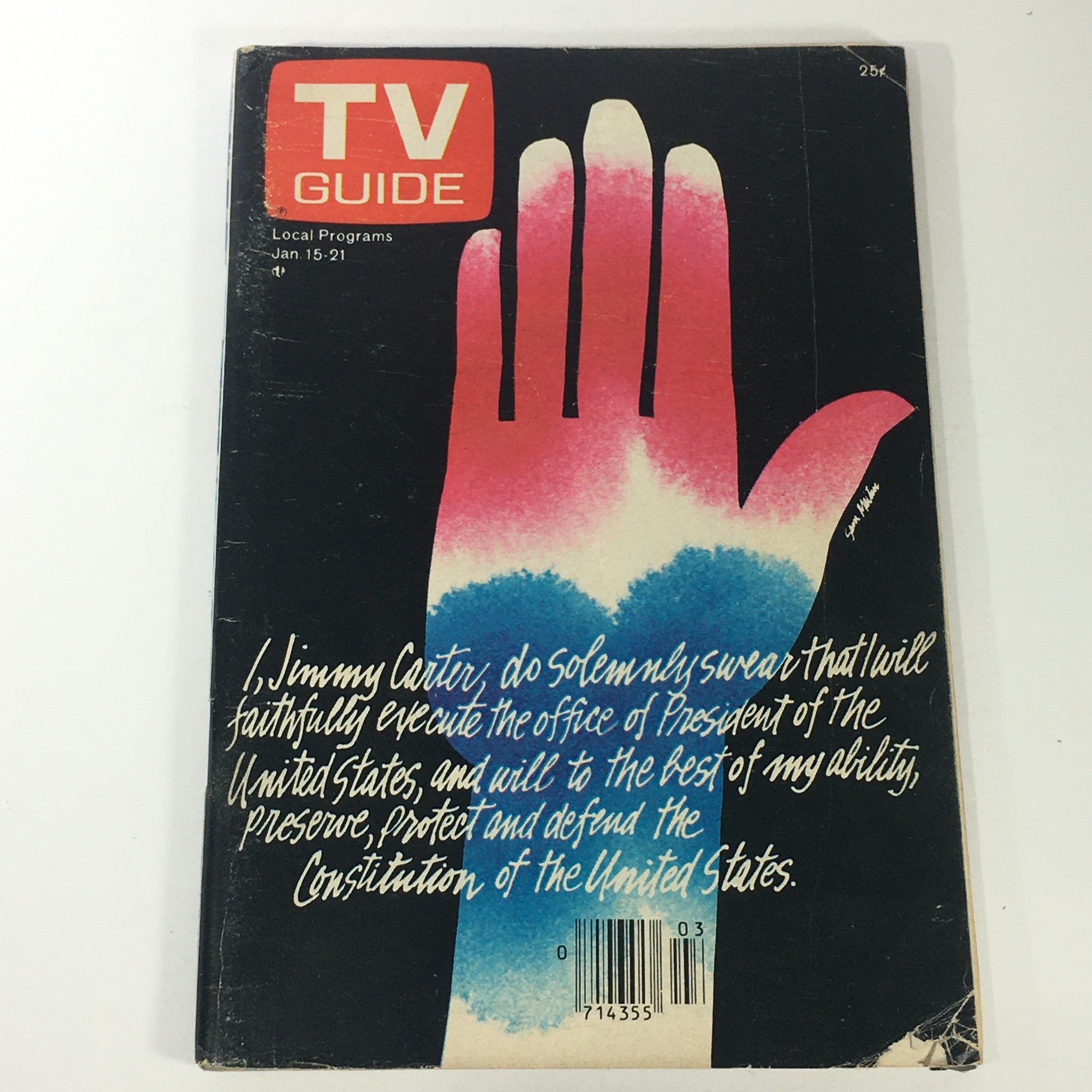 VTG TV Guide Magazines January 15-21 1977 Vol. 25 #3 - Jimmy Carter / Newsstand